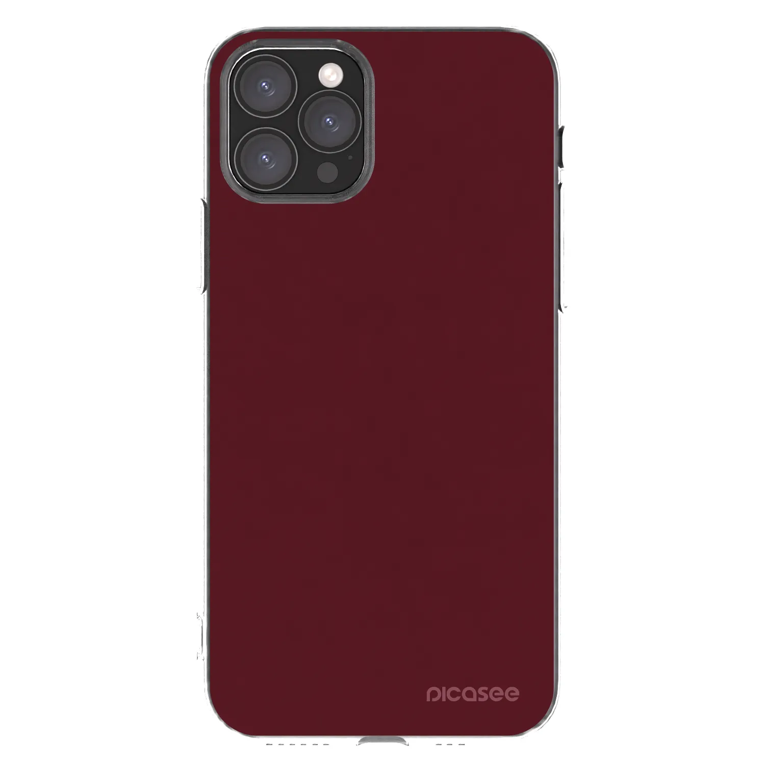 Picasee silikónový prehľadný obal pre Apple iPhone 11 Pro - Burgundy red