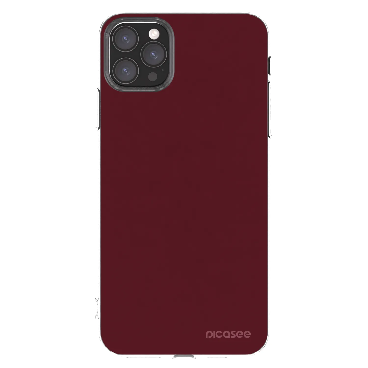 Picasee silikónový prehľadný obal pre Apple iPhone 11 Pro Max - Burgundy red