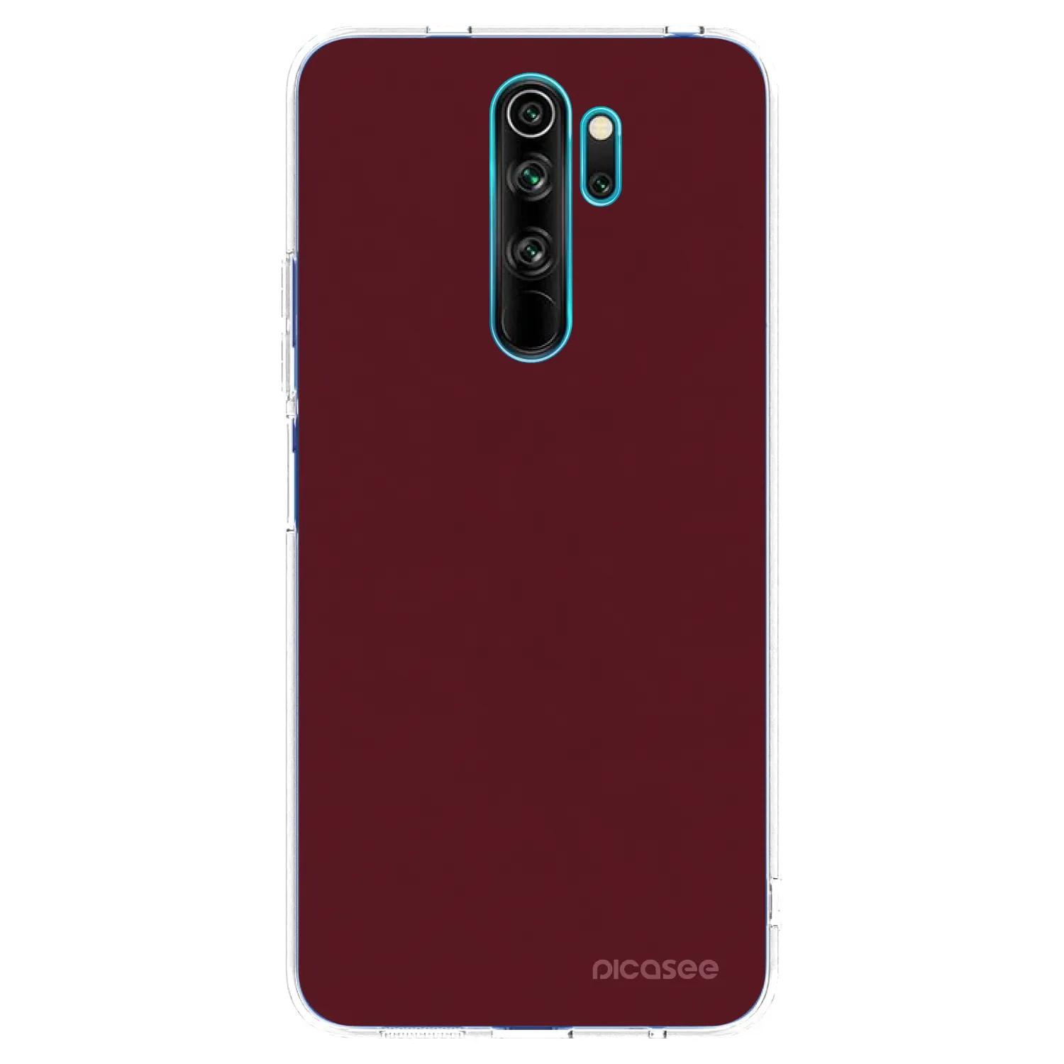 Picasee silikónový prehľadný obal pre Xiaomi Redmi Note 8 Pro - Burgundy red