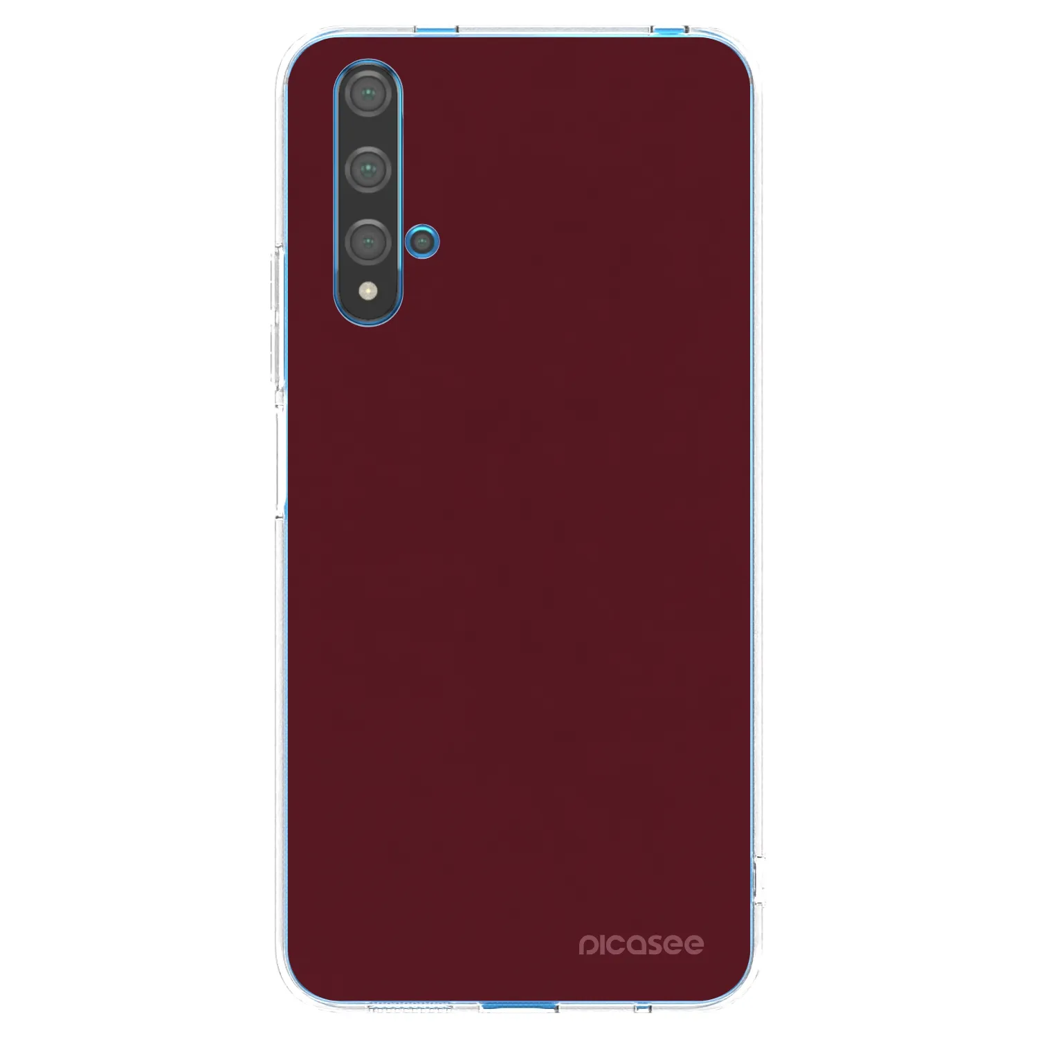 Picasee silikónový prehľadný obal pre Huawei Nova 5T - Burgundy red