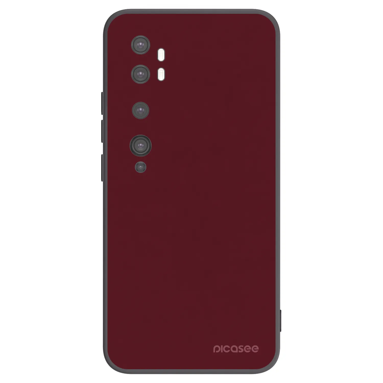 Picasee silikónový čierny obal pre Xiaomi Mi Note 10 (Pro) - Burgundy red