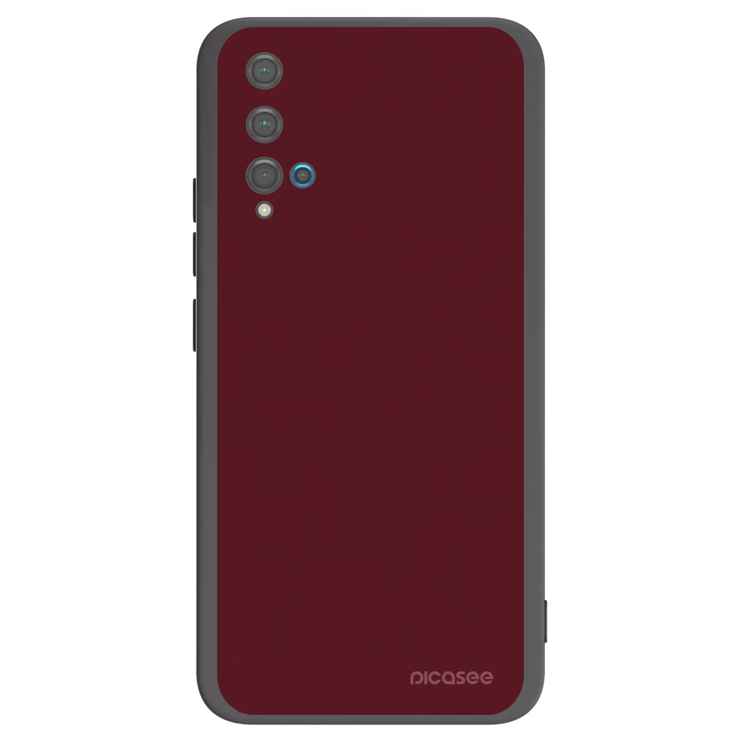 Picasee silikónový čierny obal pre Huawei Nova 5T - Burgundy red