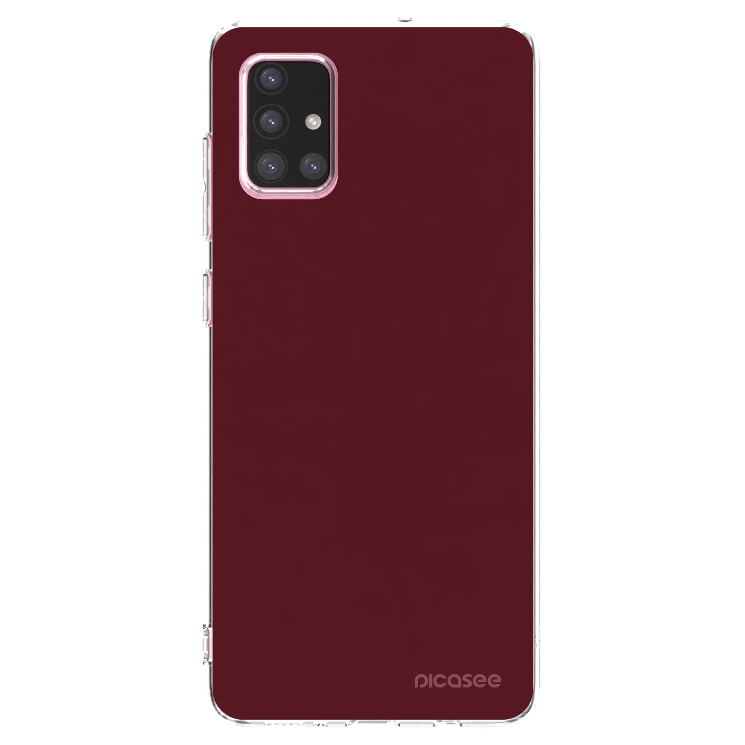 Picasee silikónový prehľadný obal pre Samsung Galaxy A71 A715F - Burgundy red