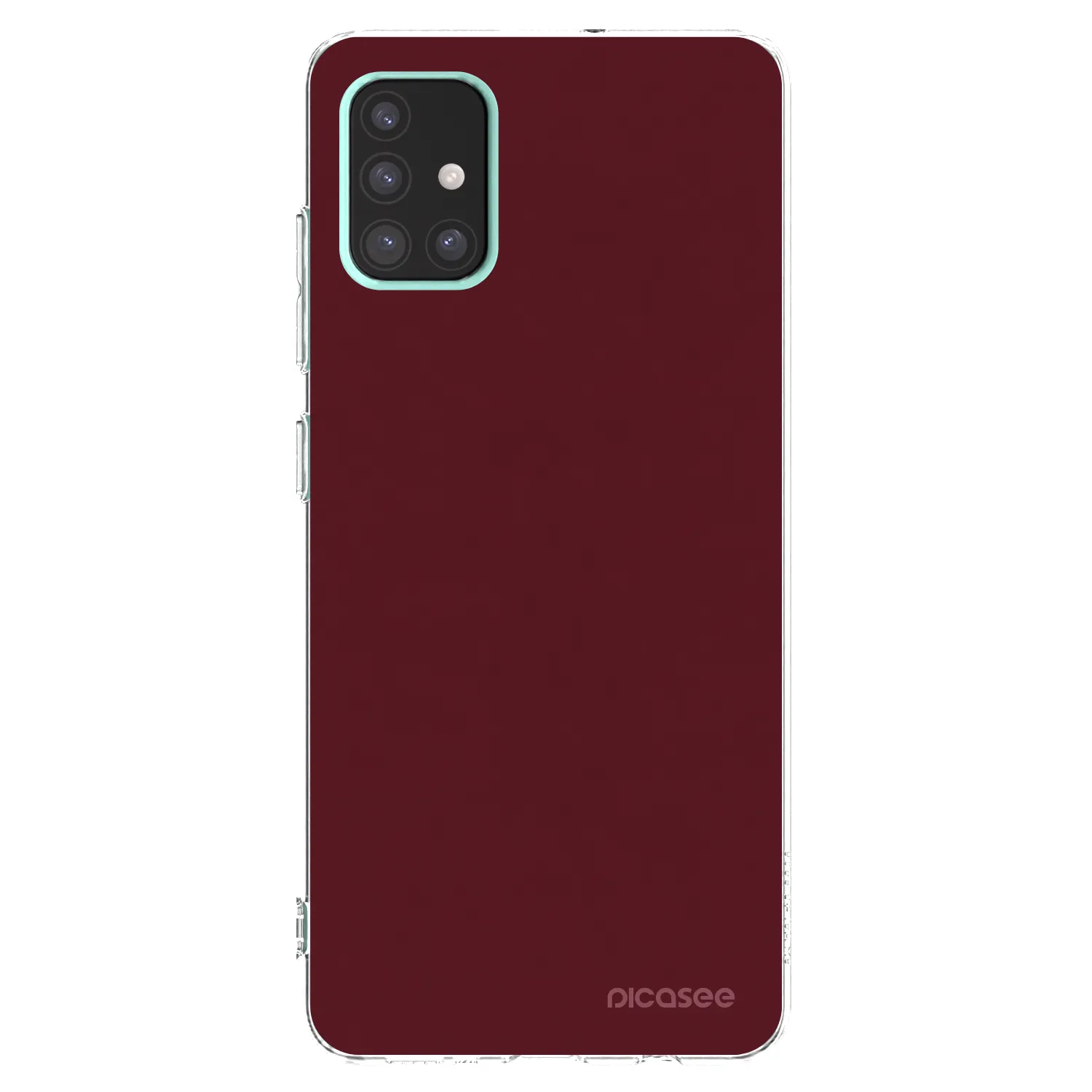 Picasee silikónový prehľadný obal pre Samsung Galaxy A51 A515F - Burgundy red