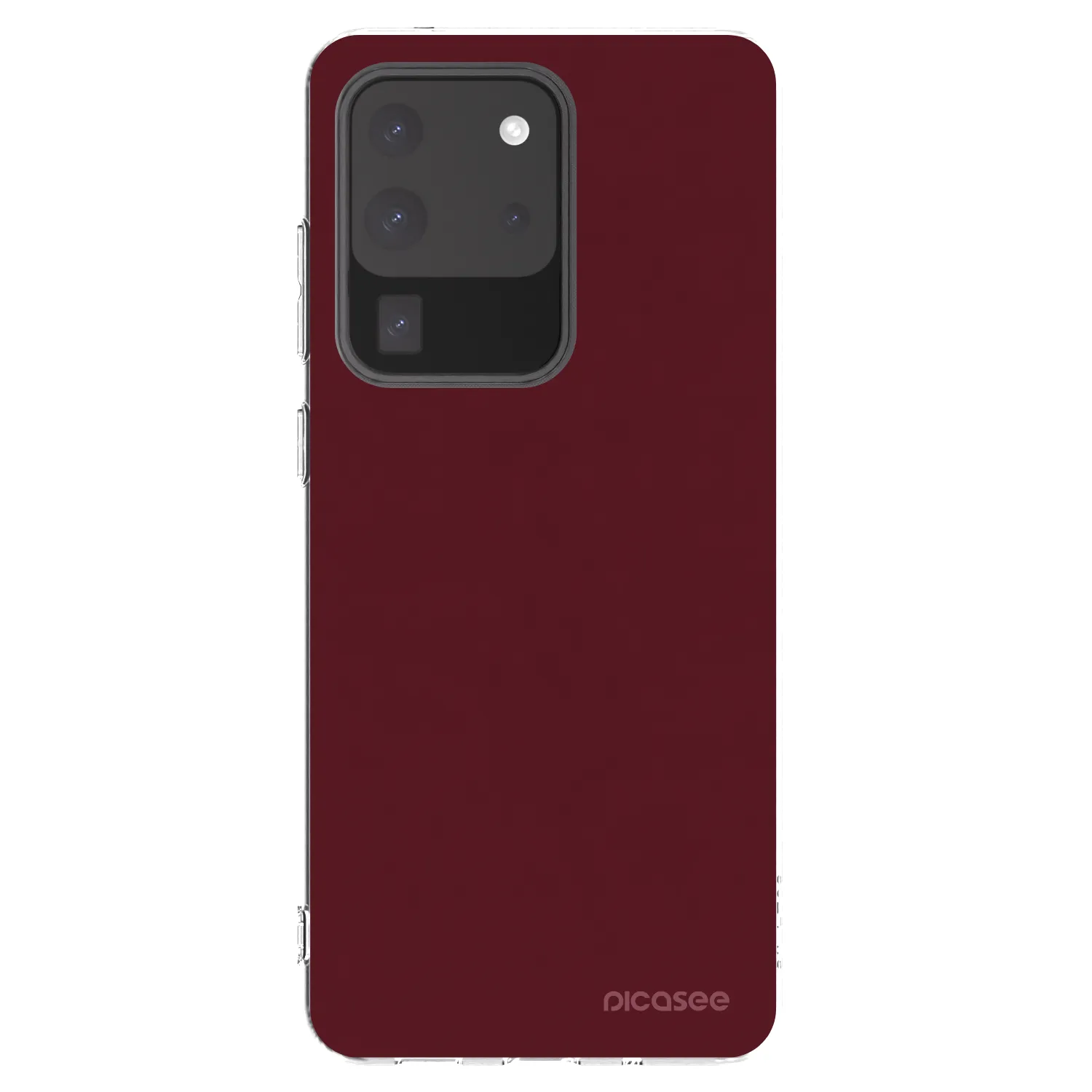 Picasee silikónový prehľadný obal pre Samsung Galaxy S20 Ultra 5G G988F - Burgundy red