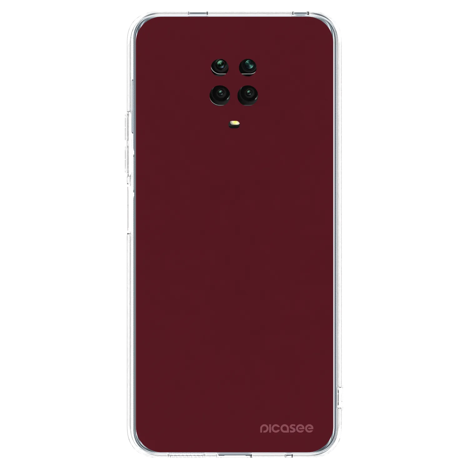 Picasee silikónový prehľadný obal pre Xiaomi Redmi Note 9S - Burgundy red