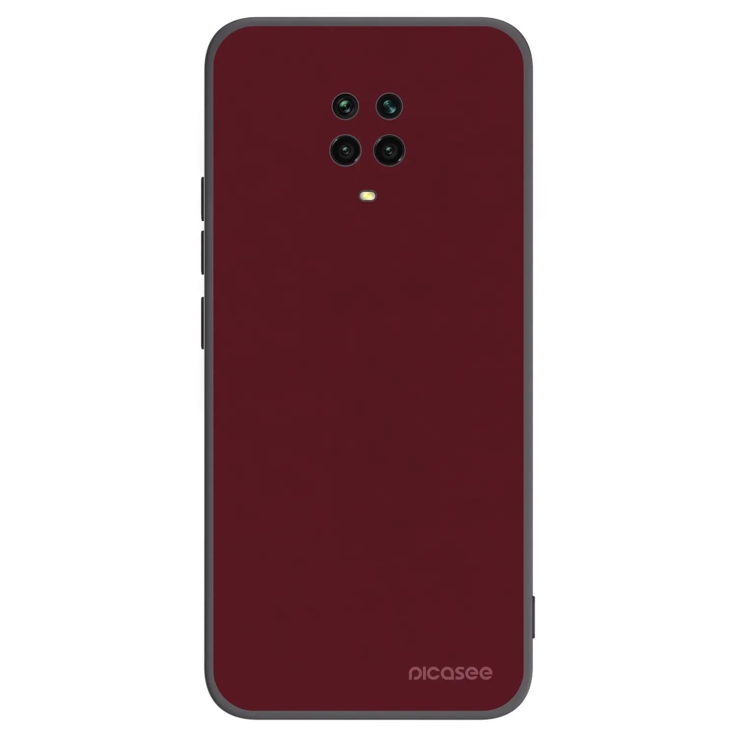 Picasee silikónový čierny obal pre Xiaomi Redmi Note 9S - Burgundy red