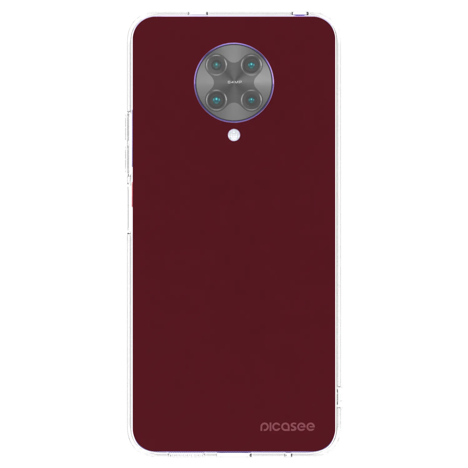 Picasee silikónový prehľadný obal pre Xiaomi Poco F2 Pro - Burgundy red