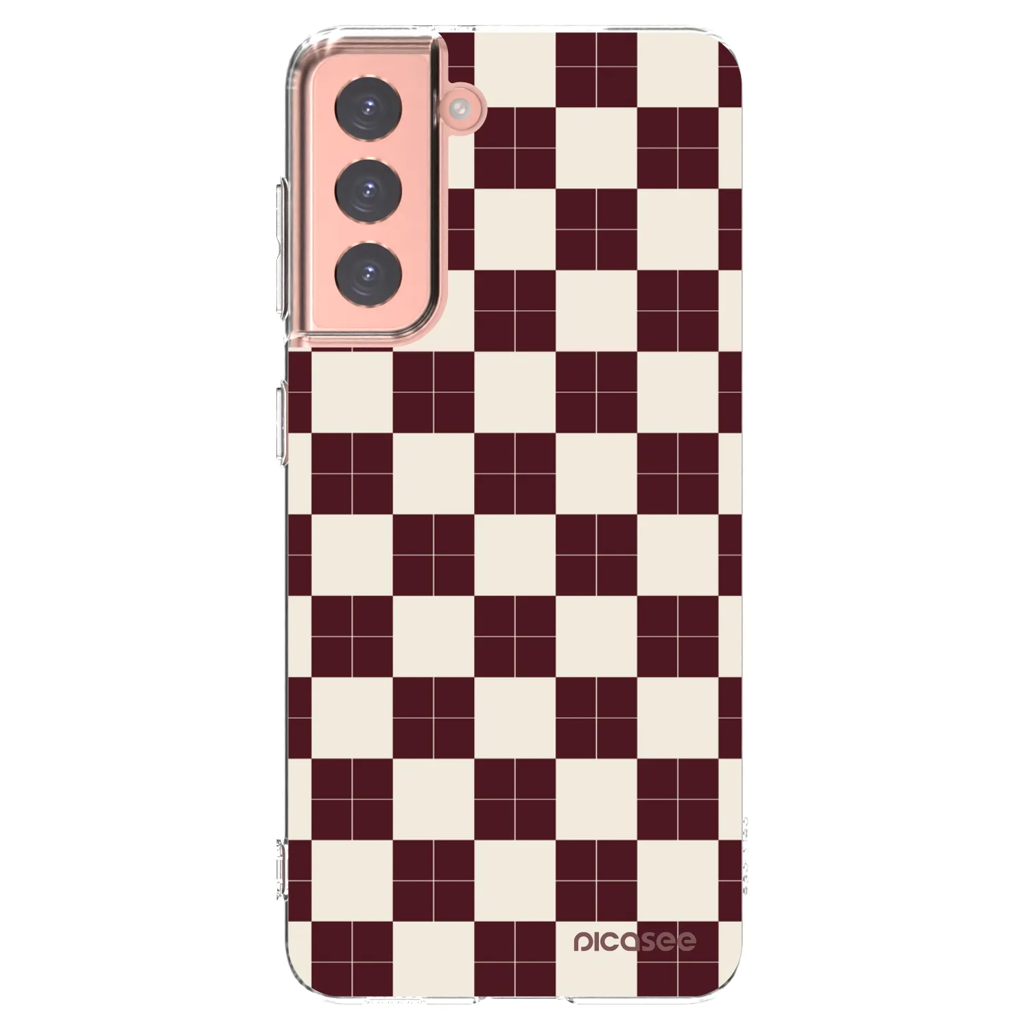 Picasee silikónový prehľadný obal pre Samsung Galaxy S21 5G G991B - Checked Away