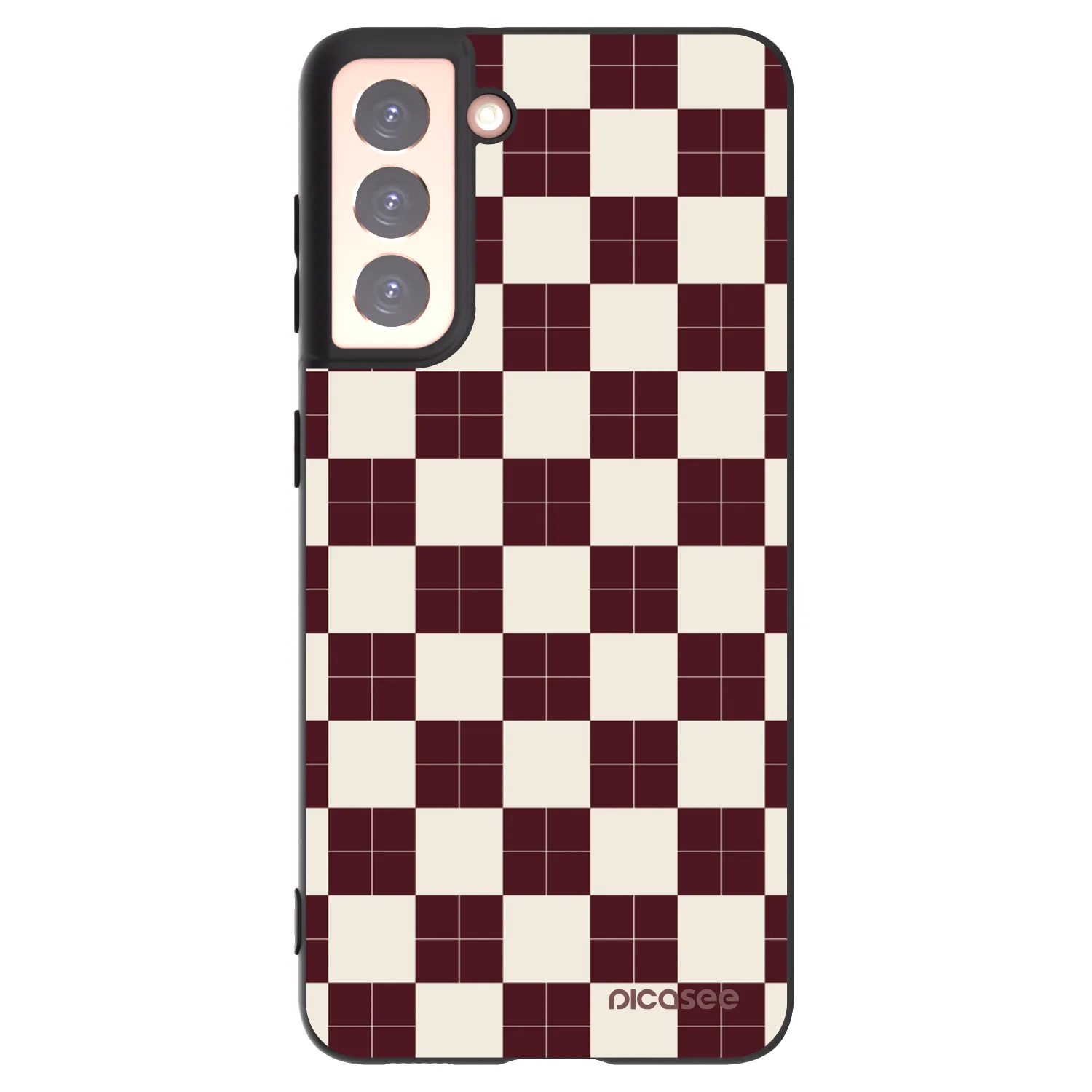 Picasee silikónový čierny obal pre Samsung Galaxy S21 5G G991B - Checked Away