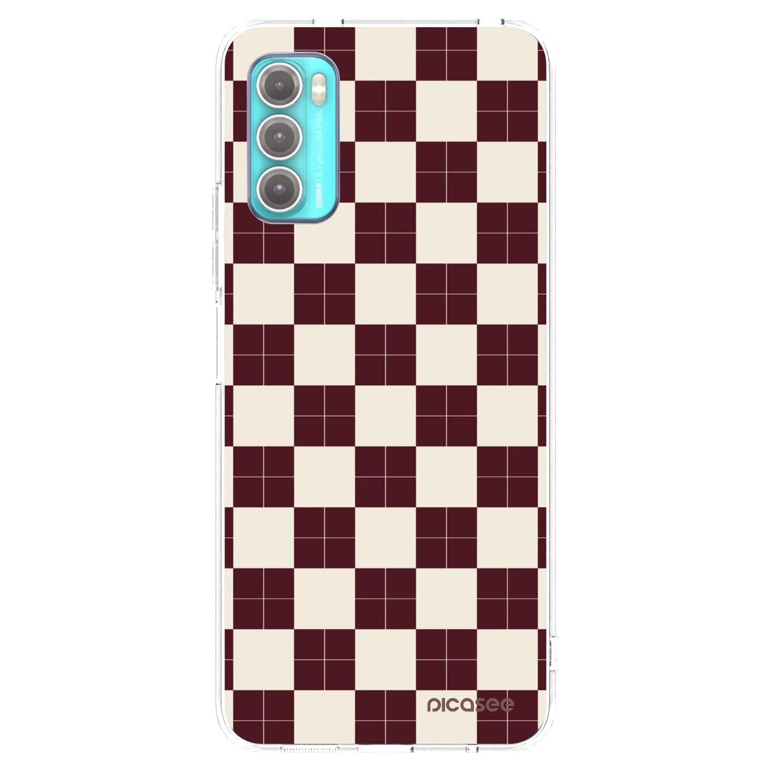 Picasee silikónový prehľadný obal pre Motorola Moto G60 - Checked Away