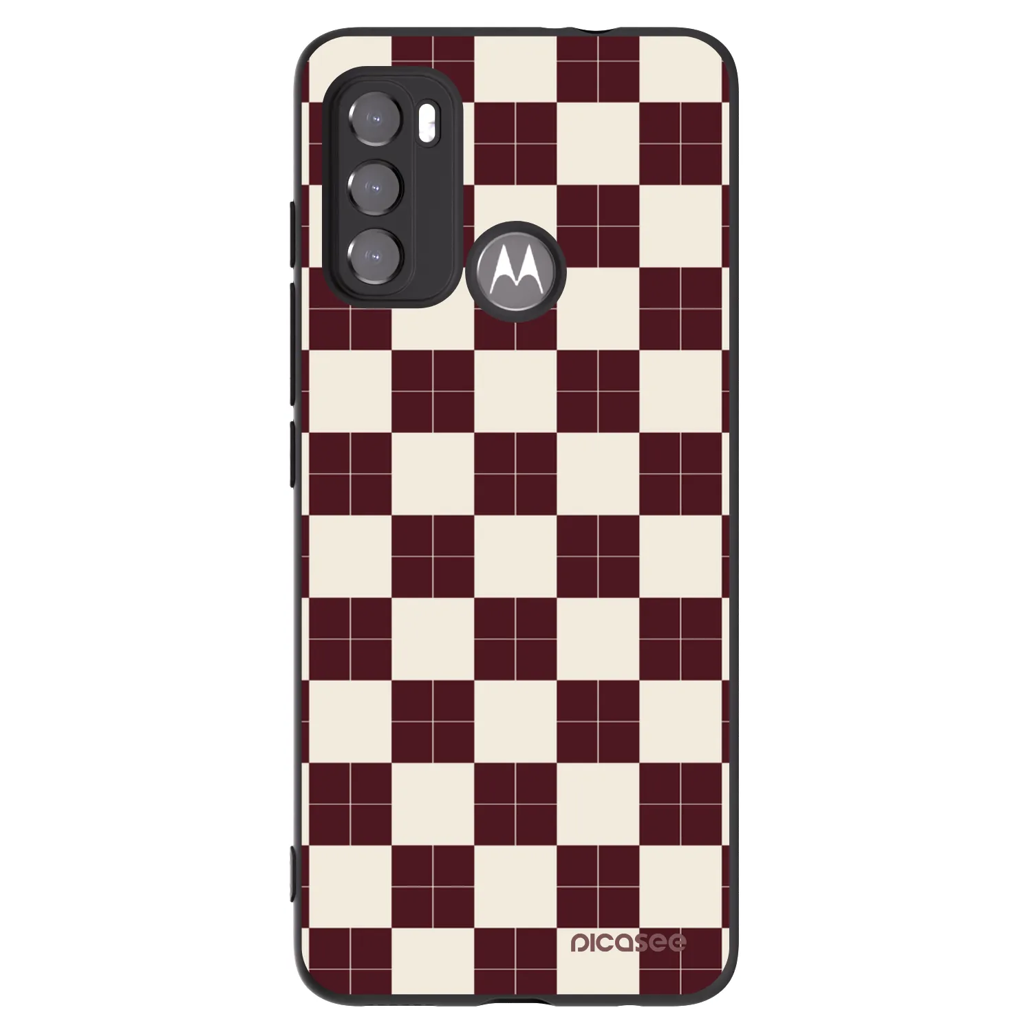 Picasee silikónový čierny obal pre Motorola Moto G60 - Checked Away