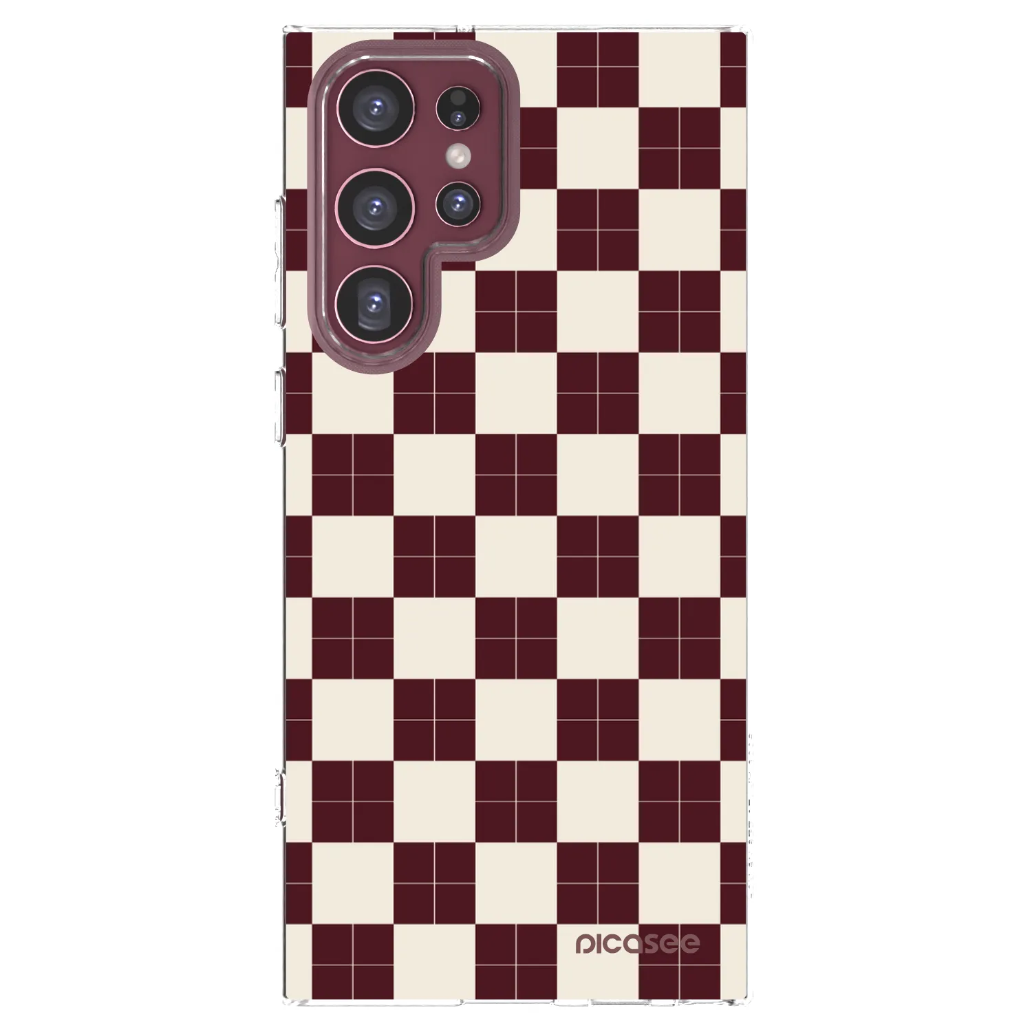 Picasee silikónový prehľadný obal pre Samsung Galaxy S22 Ultra 5G - Checked Away