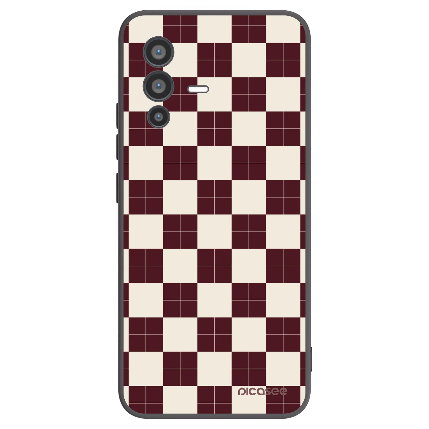 Picasee silikónový čierny obal pre Vivo V23 5G - Checked Away