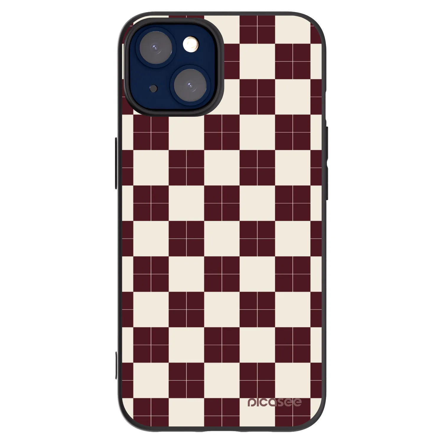 Picasee silikónový čierny obal pre Apple iPhone 14 - Checked Away