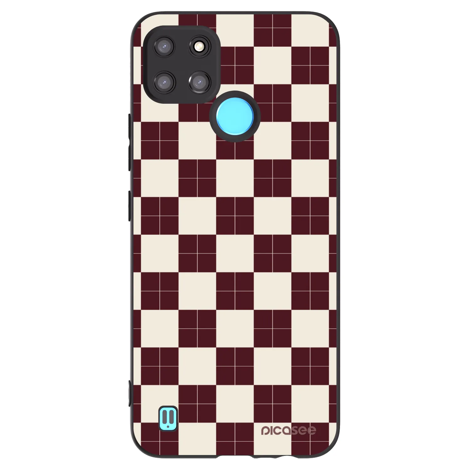 Picasee silikónový čierny obal pre Realme C21Y - Checked Away