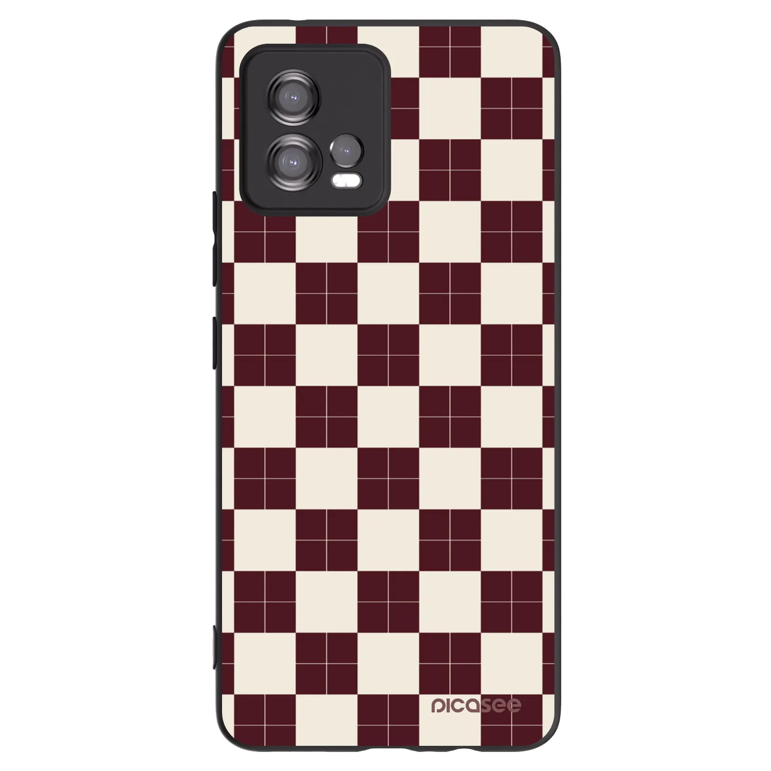 Picasee silikónový čierny obal pre Motorola Moto G72 - Checked Away