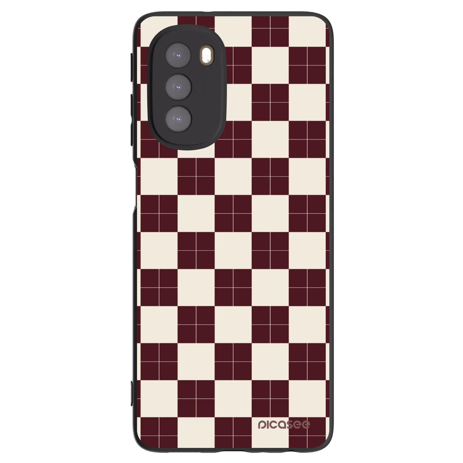 Picasee silikónový čierny obal pre Motorola Moto G51 - Checked Away