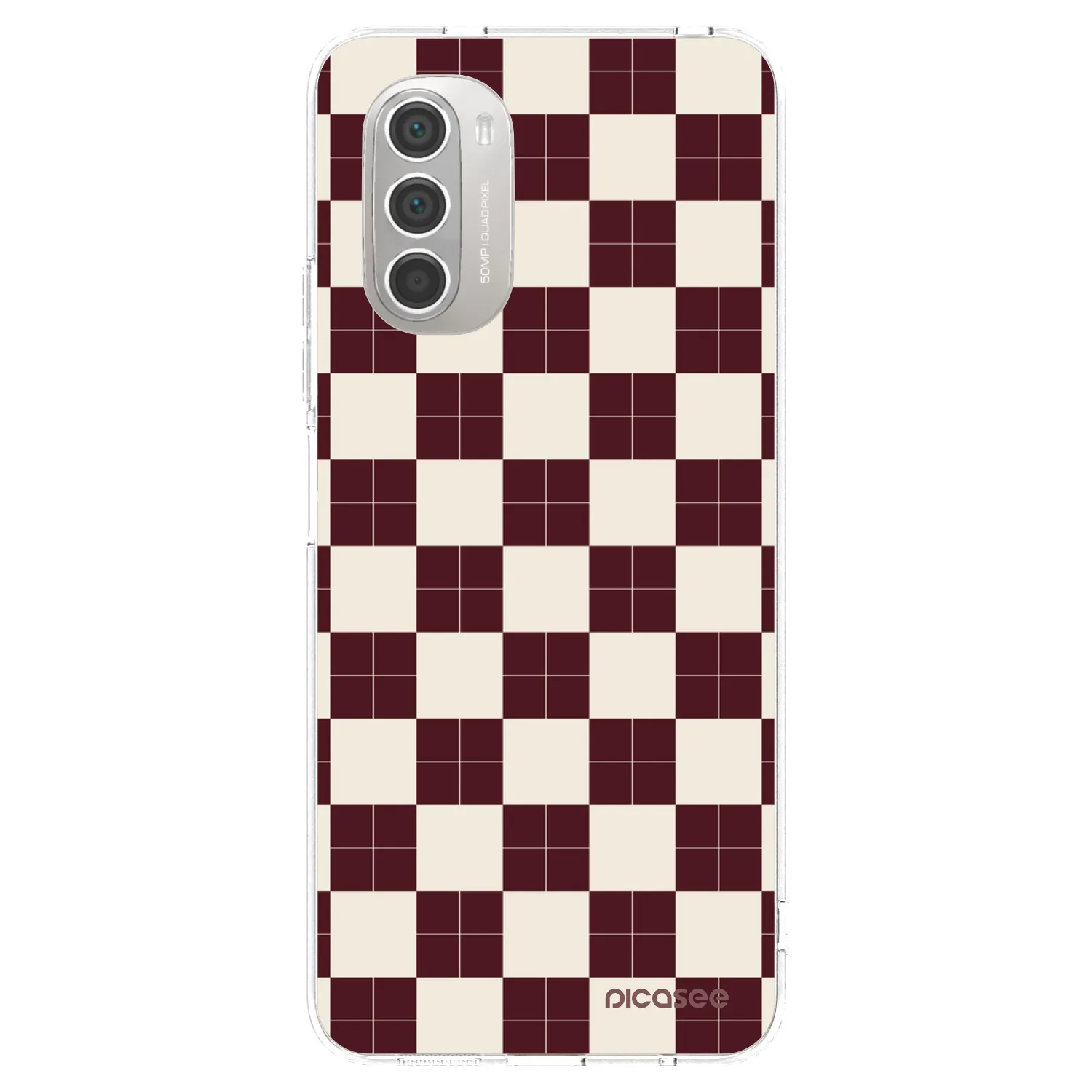 Picasee silikónový prehľadný obal pre Motorola Moto G51 - Checked Away