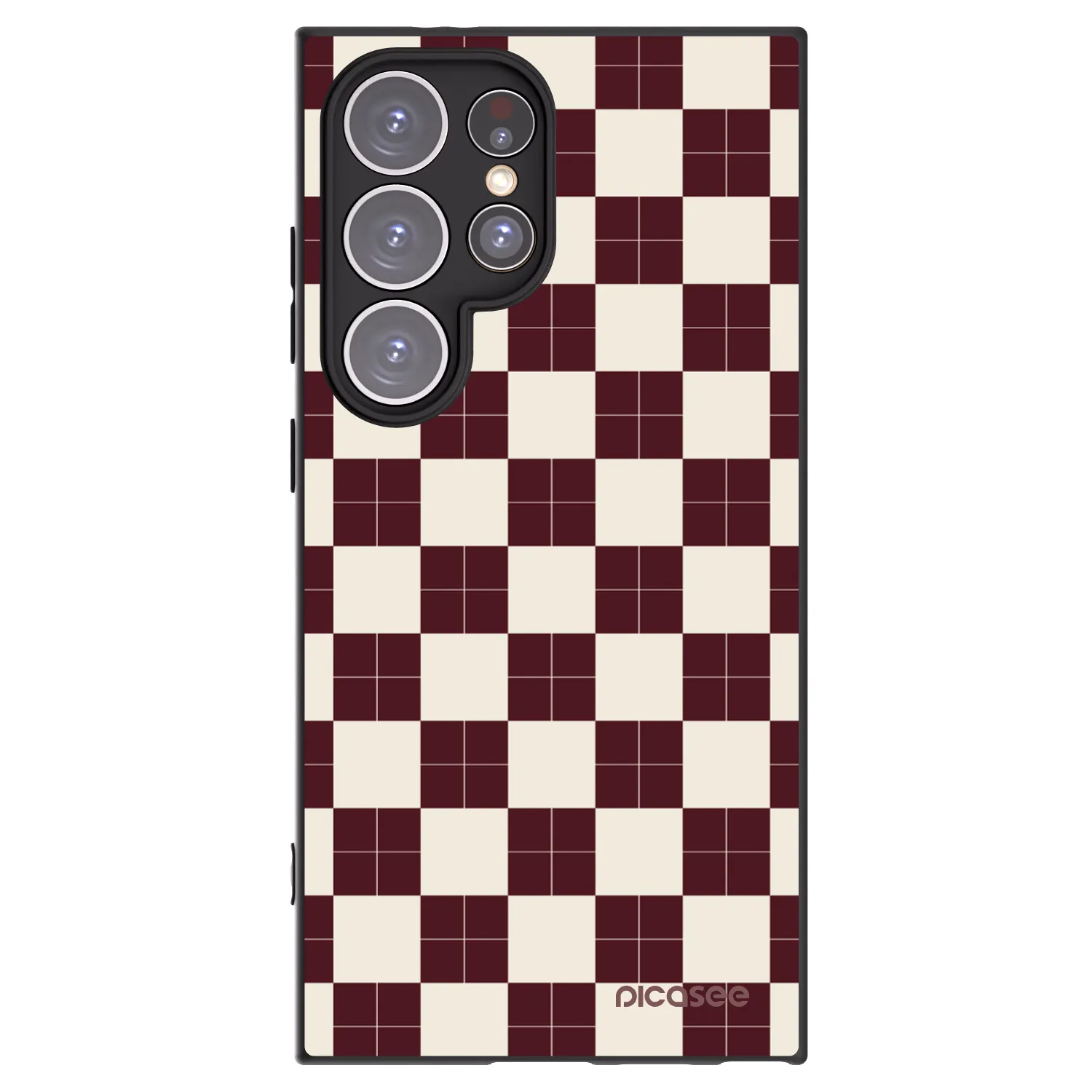 Picasee silikónový čierny obal pre Samsung Galaxy S24 Ultra S928B 5G - Checked Away