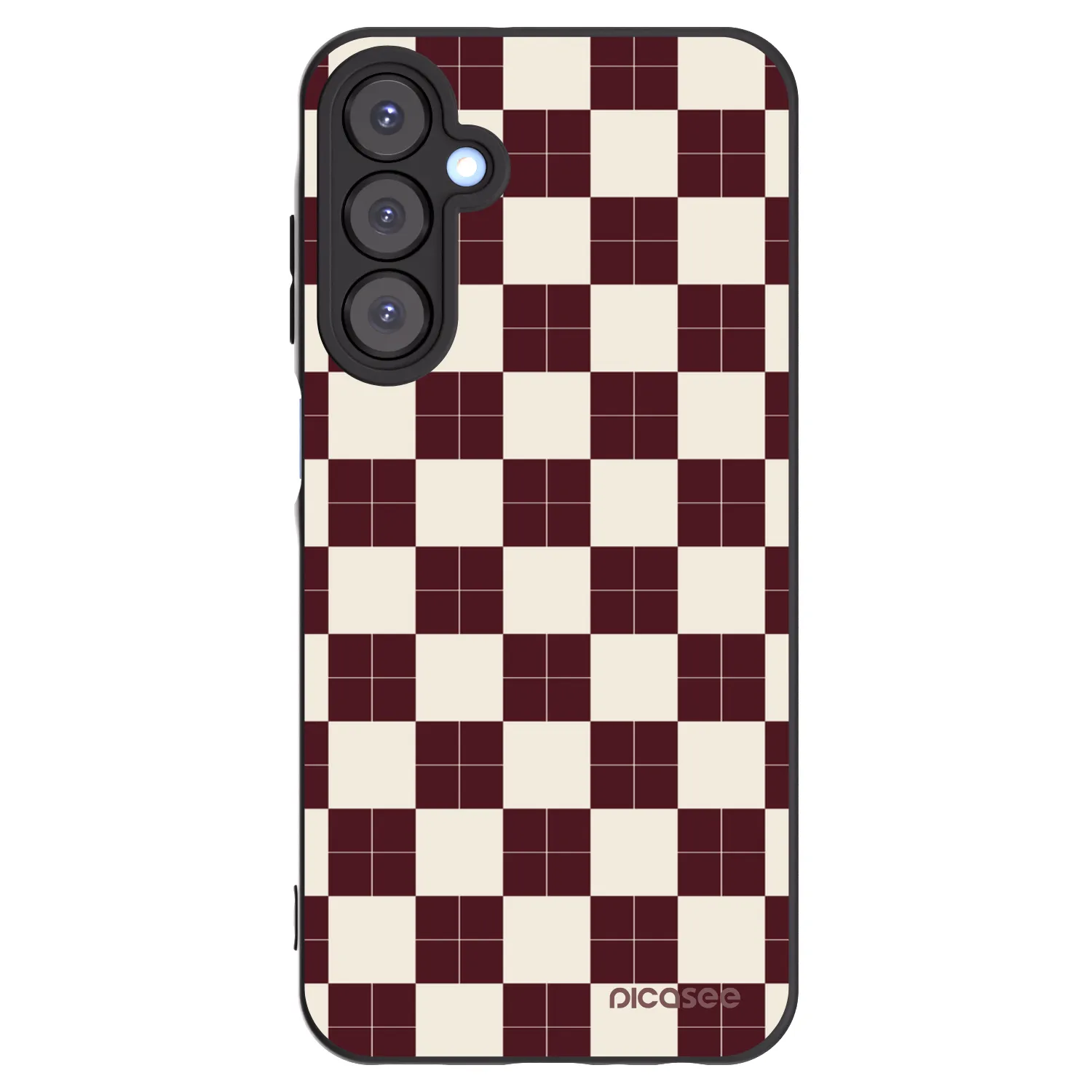 Picasee silikónový čierny obal pre Samsung Galaxy A25 A256B 5G - Checked Away