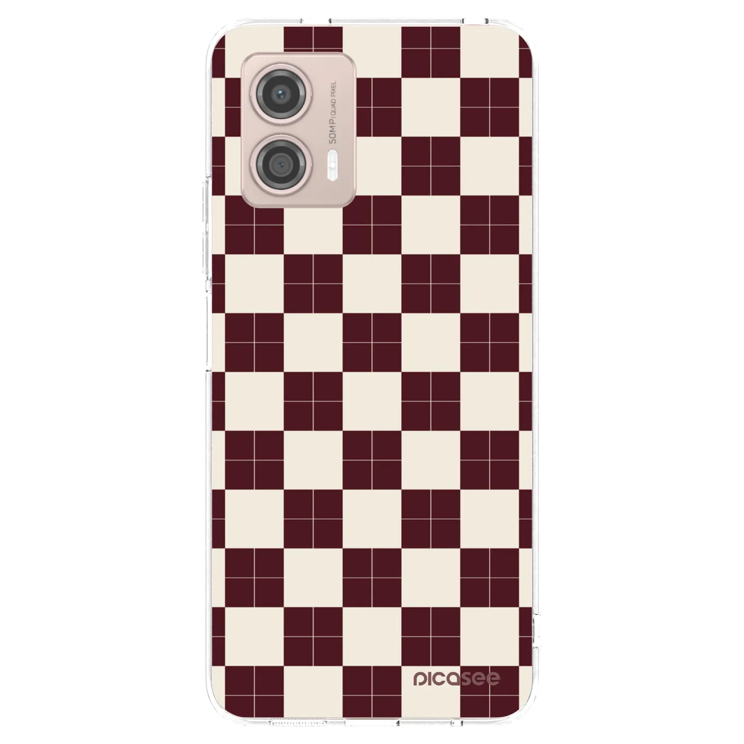 Picasee silikónový prehľadný obal pre Motorola Moto G53 5G - Checked Away