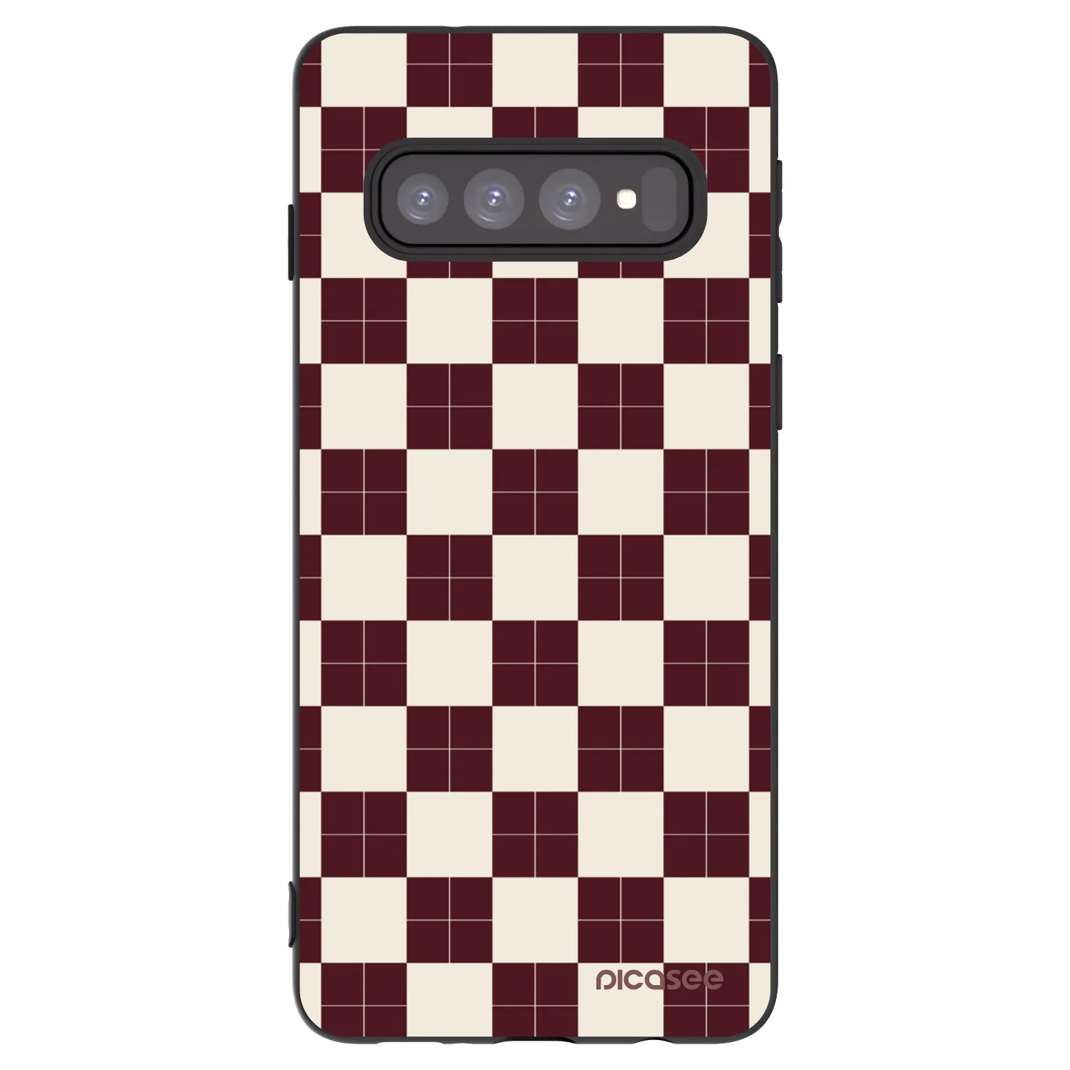 Picasee silikónový čierny obal pre Samsung Galaxy S10 G973 - Checked Away