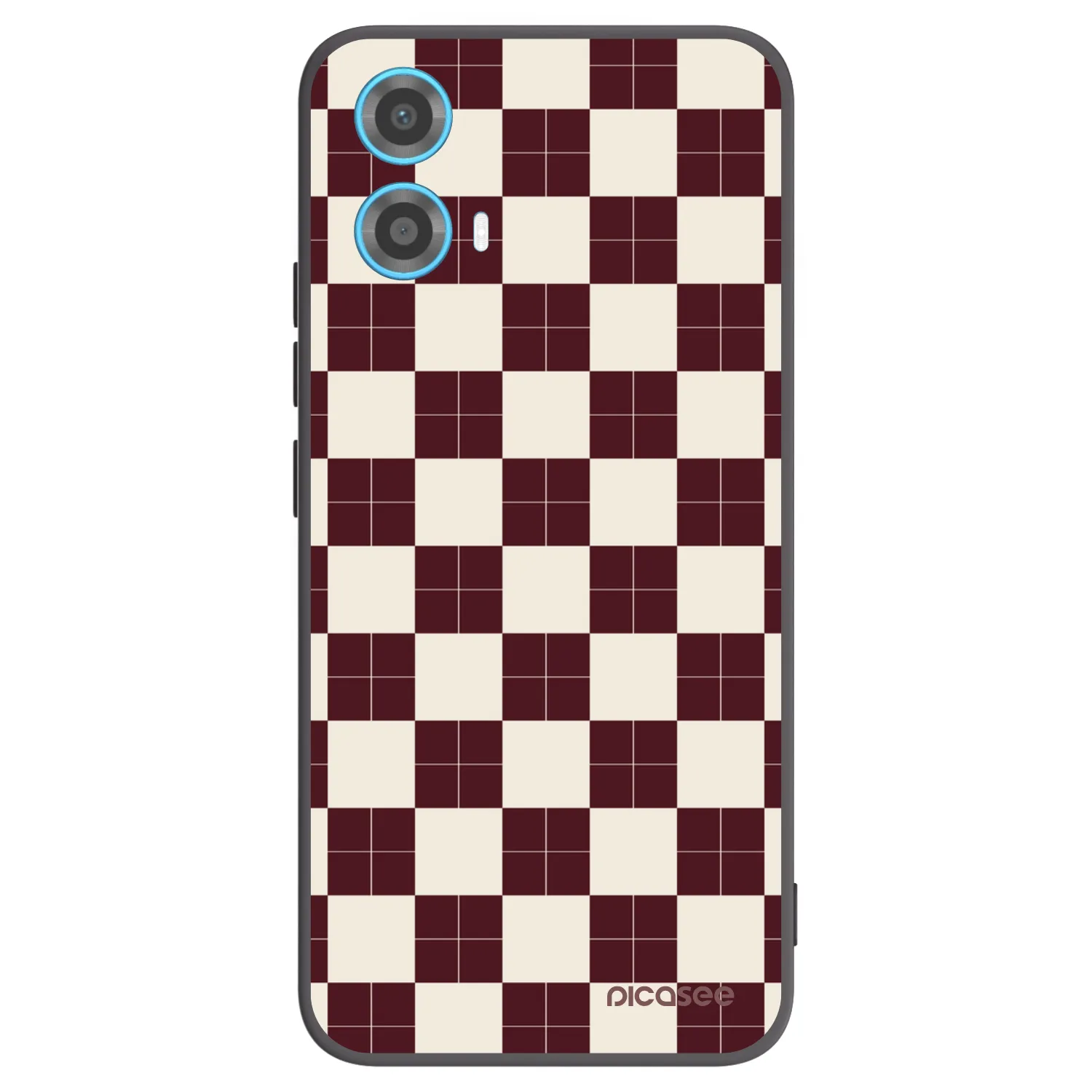 Picasee silikónový čierny obal pre Motorola Moto G34 5G - Checked Away