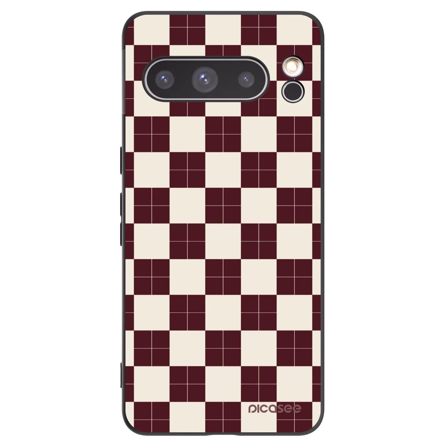 Picasee silikónový čierny obal pre Google Pixel 8 Pro - Checked Away