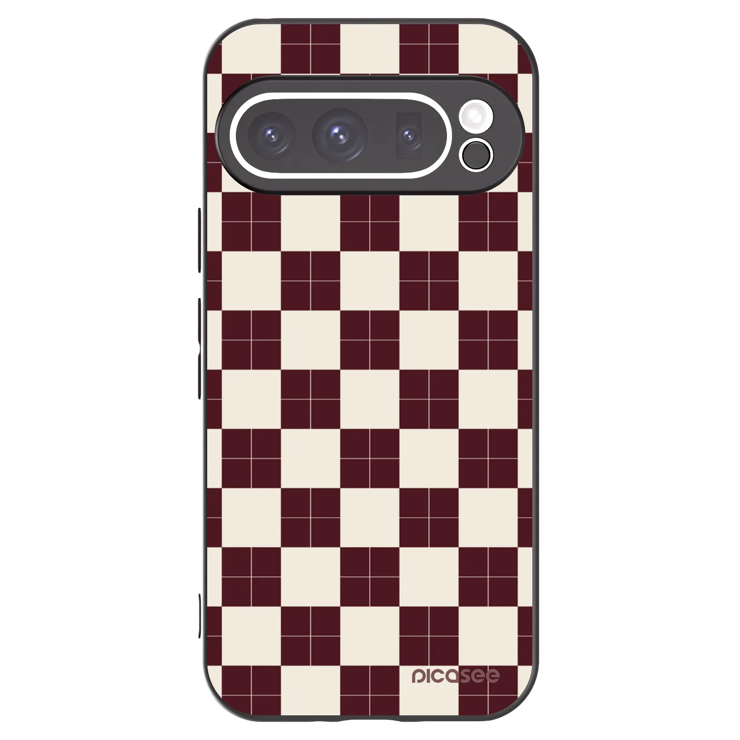 Picasee silikónový čierny obal pre Google Pixel 9 Pro - Checked Away