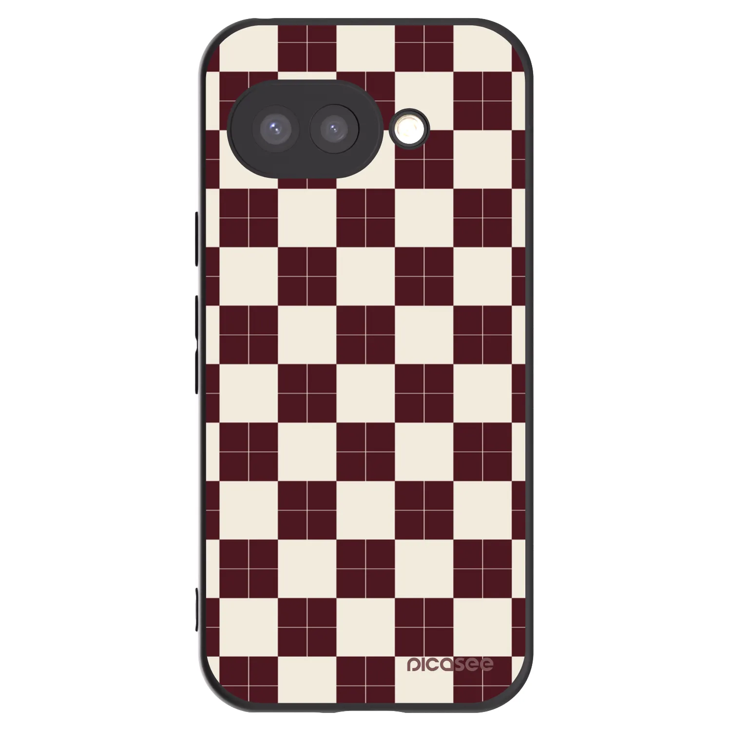 Picasee silikónový čierny obal pre Google Pixel 9a - Checked Away
