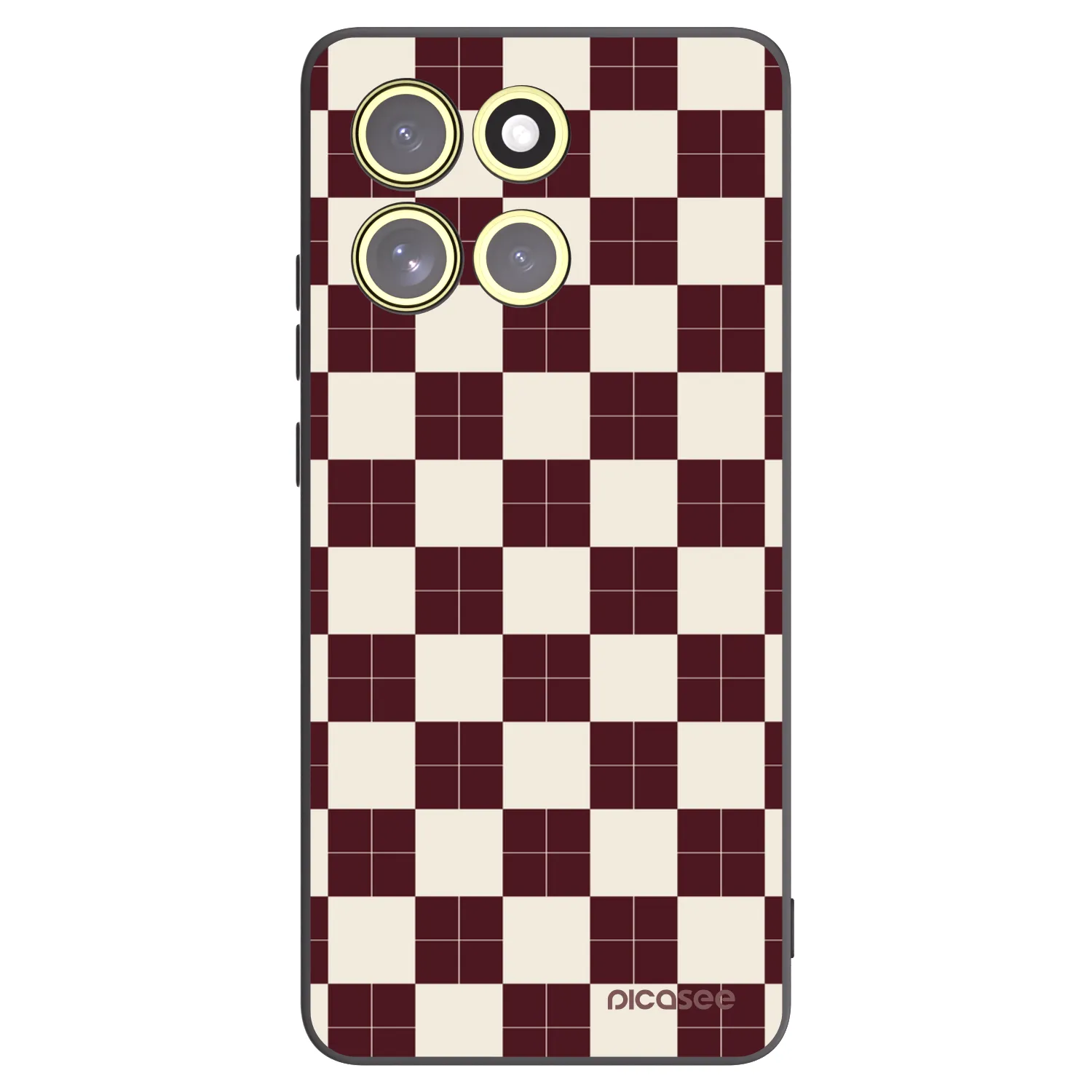 Picasee silikónový čierny obal pre Motorola Moto G86 5G - Checked Away
