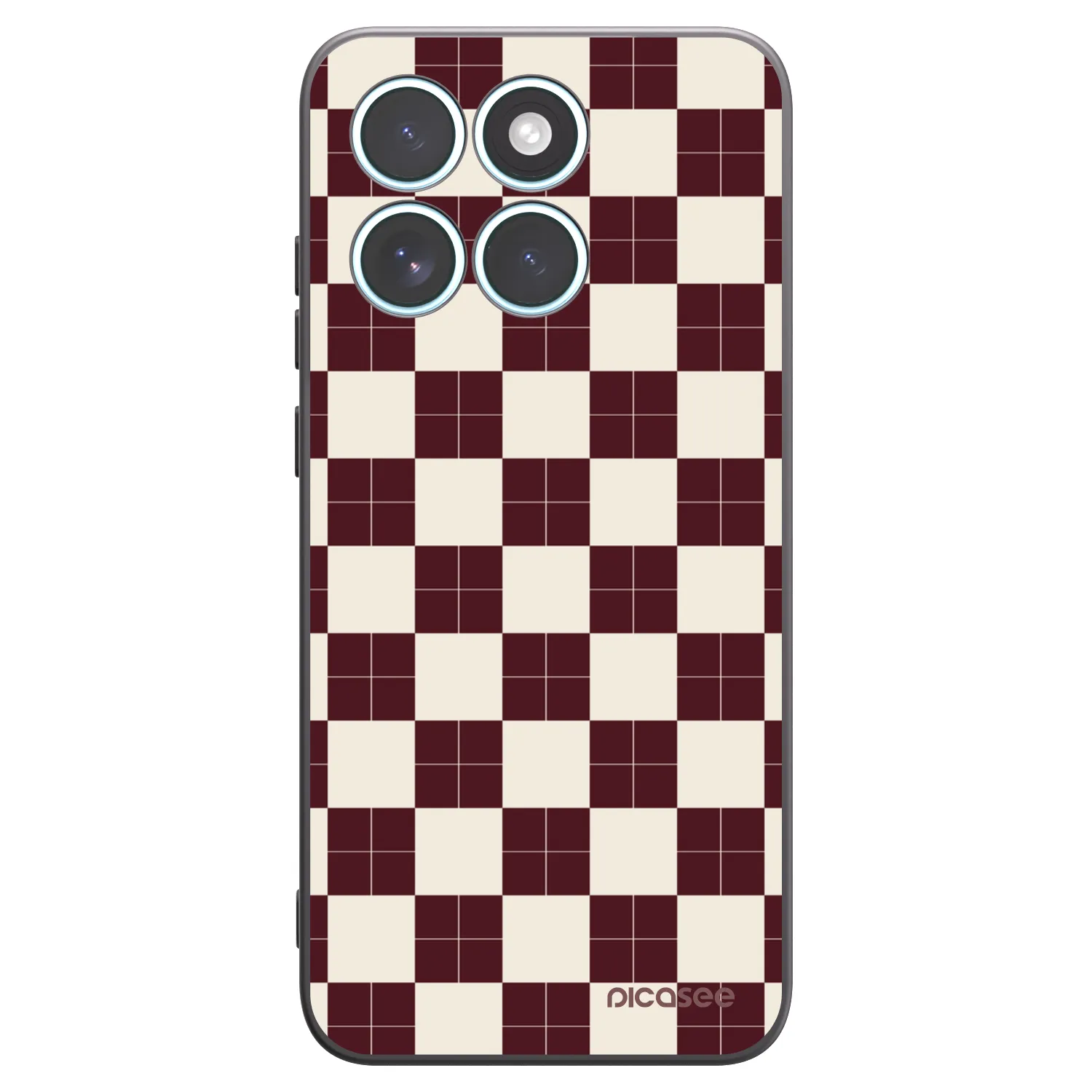 Picasee silikónový čierny obal pre Motorola Edge 70 Fusion - Checked Away