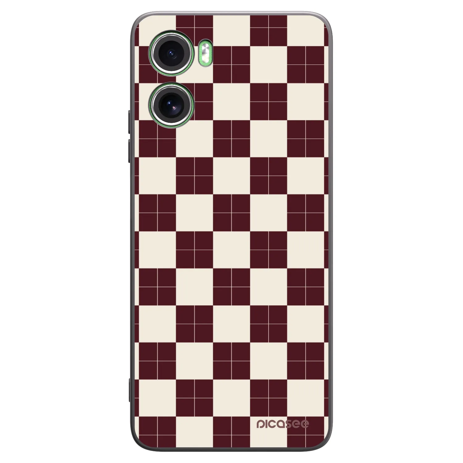 Picasee silikónový čierny obal pre Motorola Moto G06 - Checked Away
