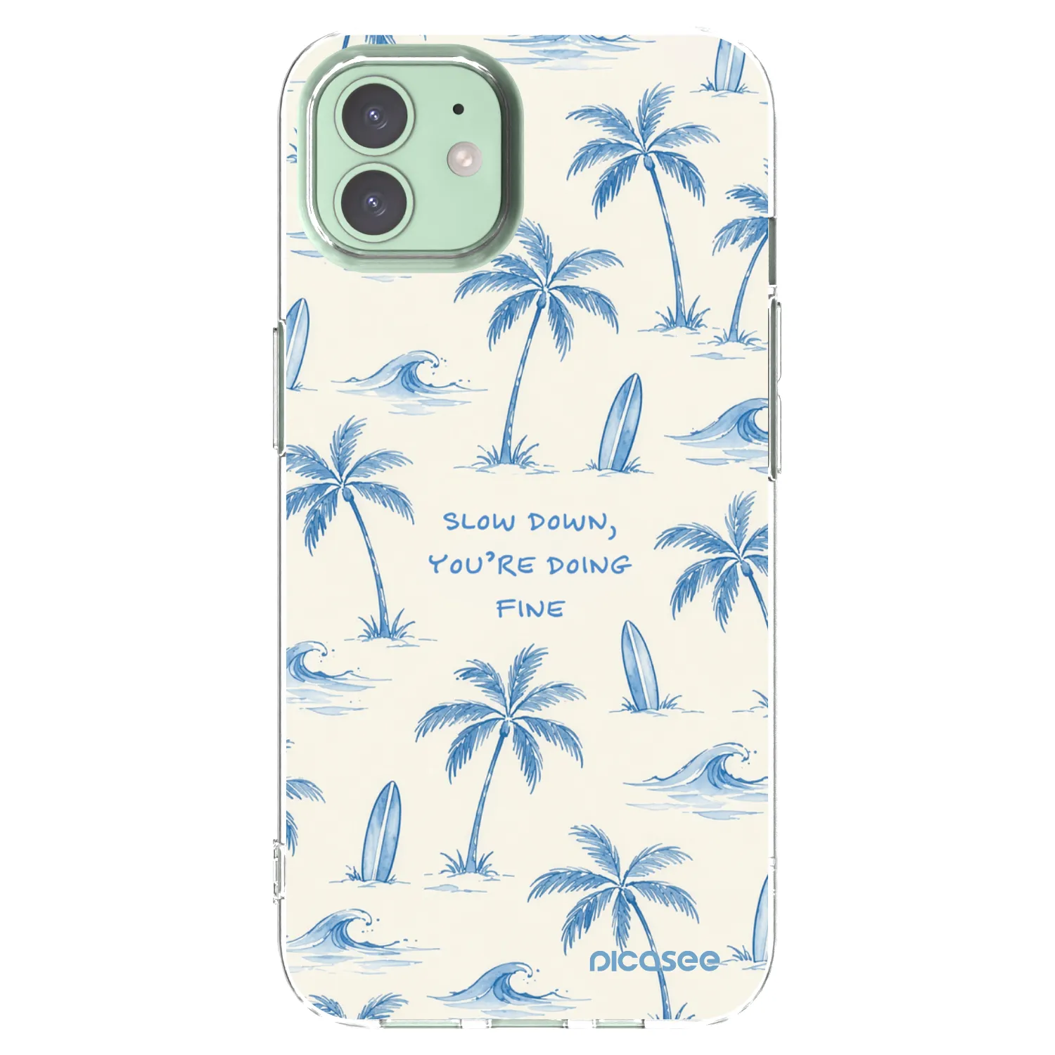 Picasee silikónový prehľadný obal pre Apple iPhone 12 - Slow Tide