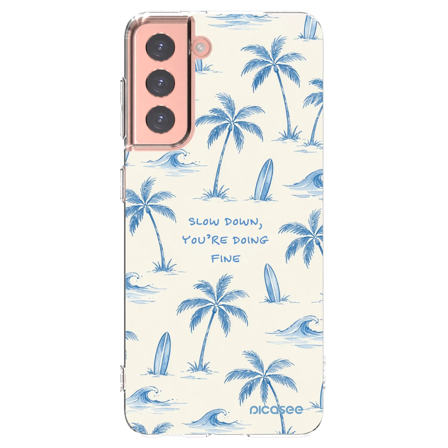 Picasee silikónový prehľadný obal pre Samsung Galaxy S21 5G G991B - Slow Tide