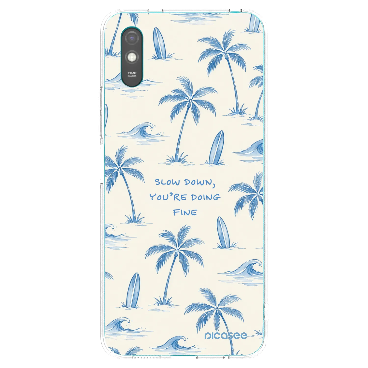 Picasee silikónový prehľadný obal pre Xiaomi Redmi 9AT - Slow Tide