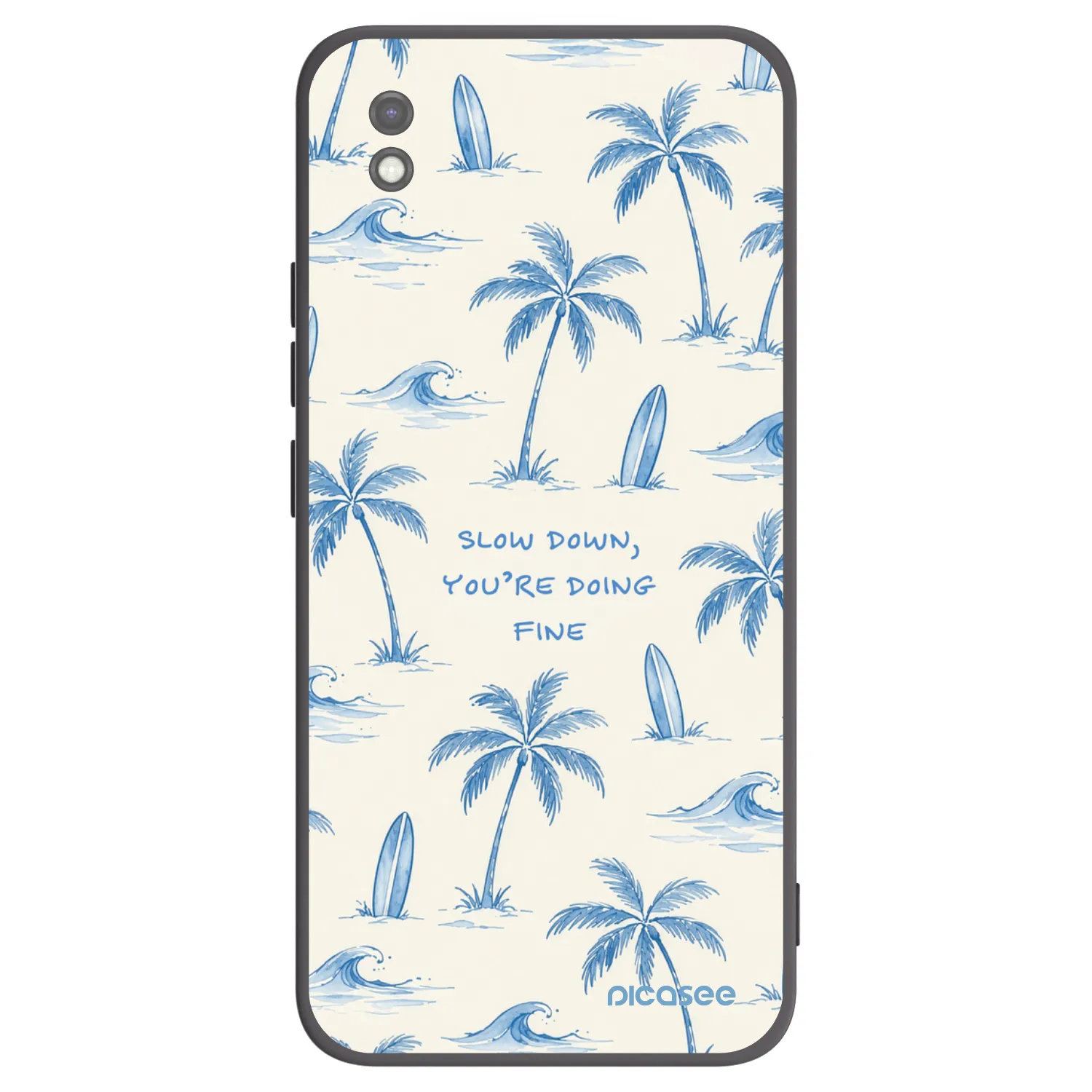 Picasee silikónový čierny obal pre Xiaomi Redmi 9AT - Slow Tide