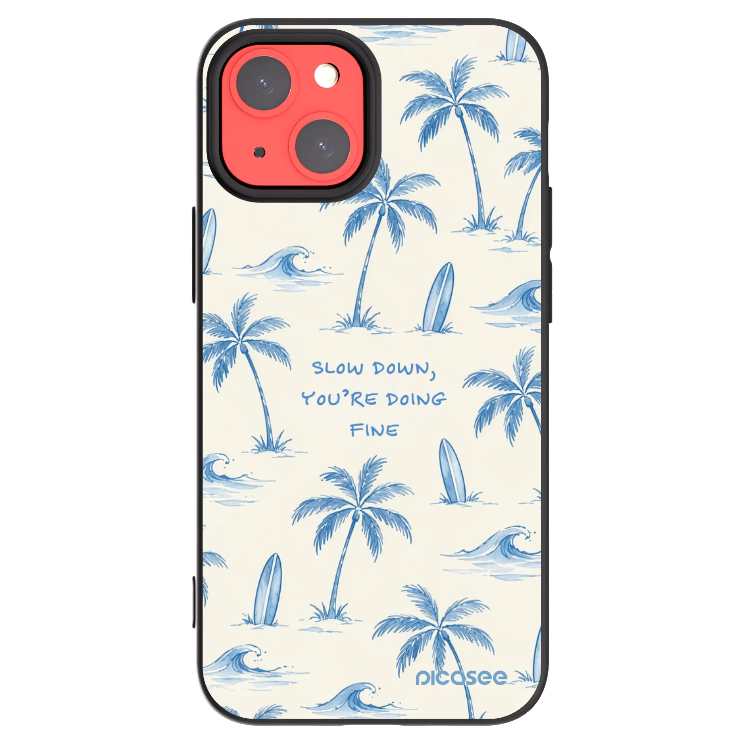 Picasee silikónový čierny obal pre Apple iPhone 13 mini - Slow Tide