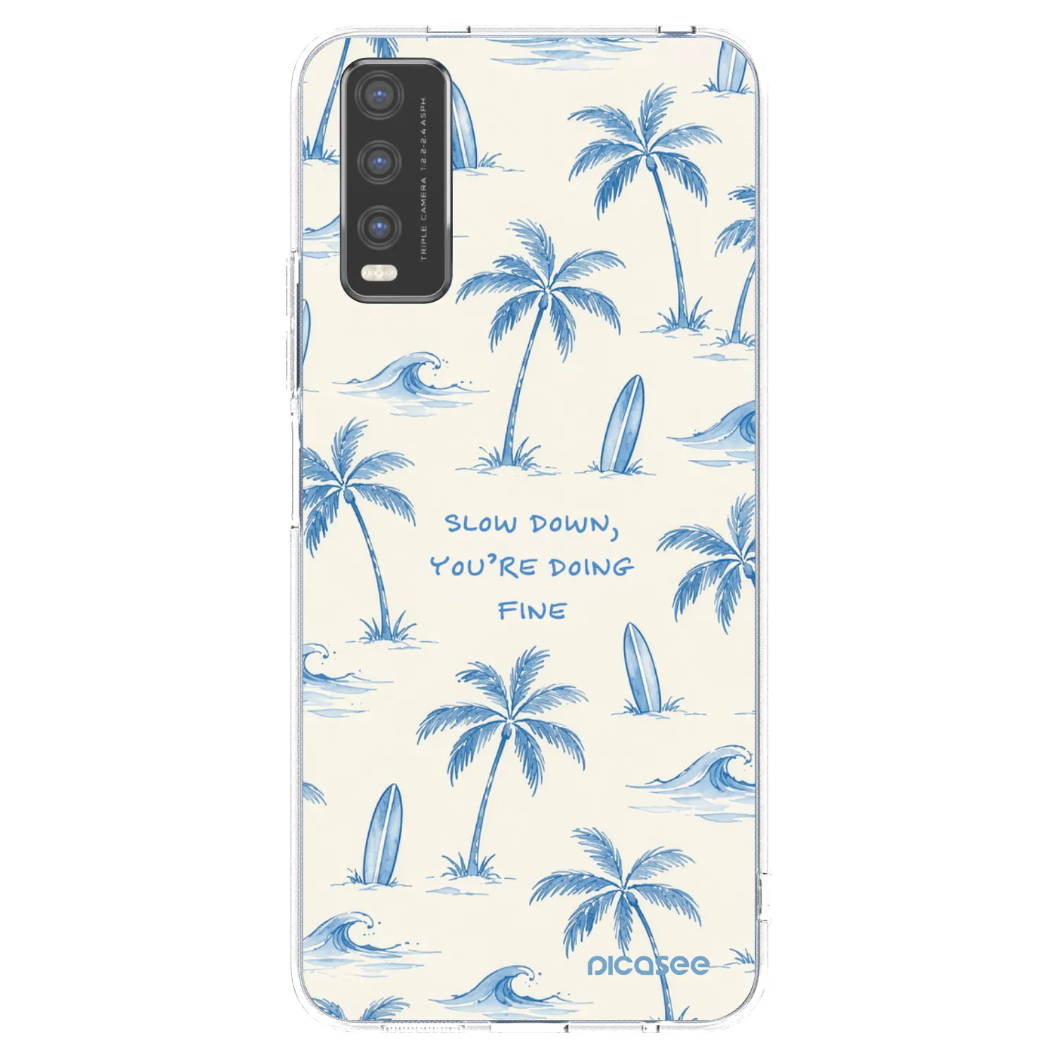 Picasee silikónový prehľadný obal pre Vivo Y20s - Slow Tide