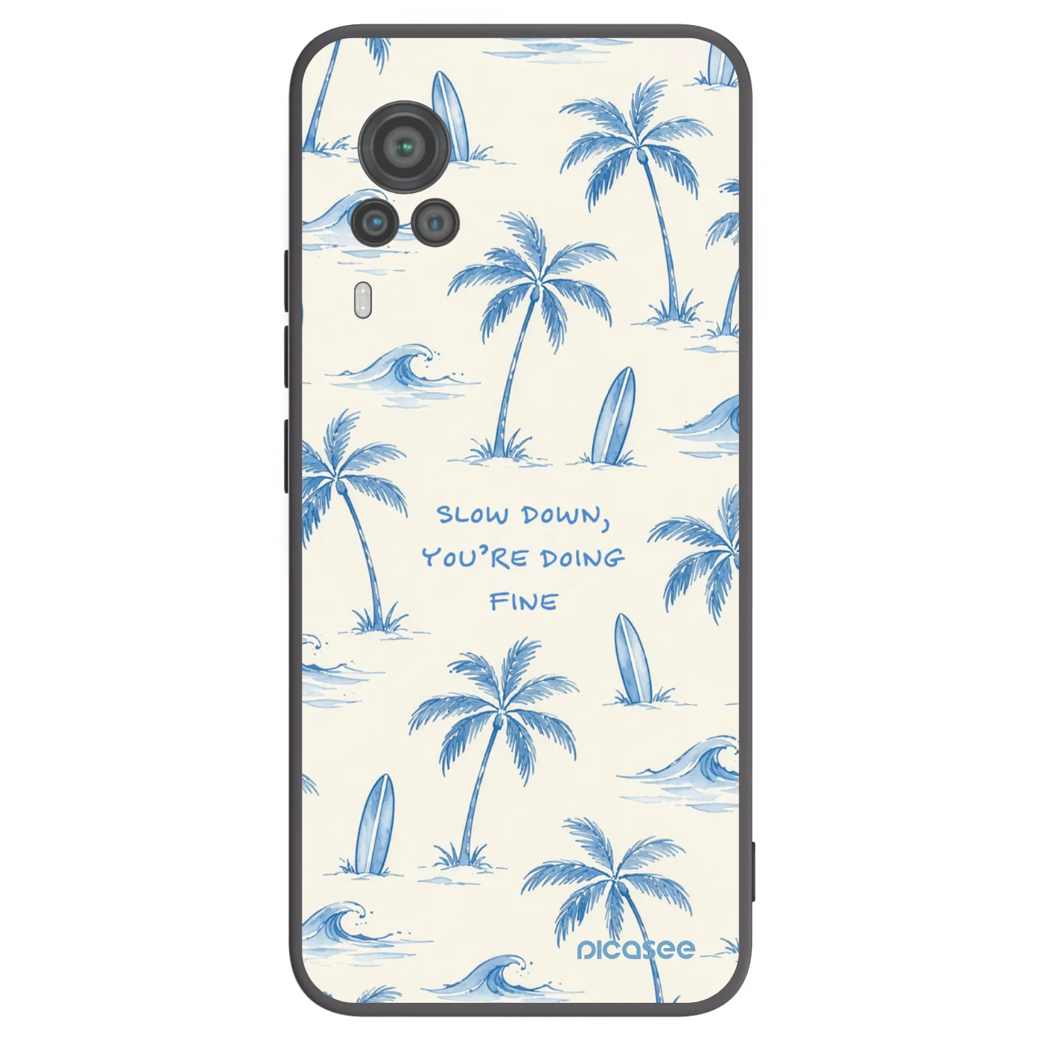 Picasee silikónový čierny obal pre Vivo X60 Pro 5G - Slow Tide