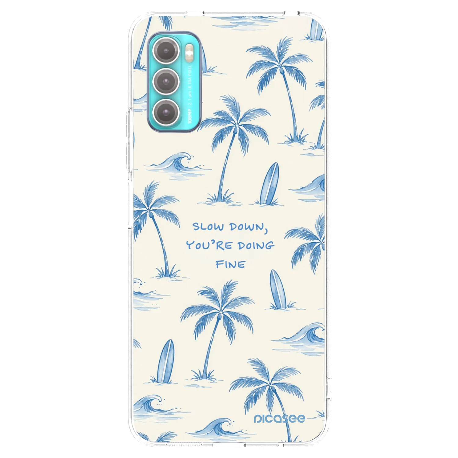 Picasee silikónový prehľadný obal pre Motorola Moto G60 - Slow Tide