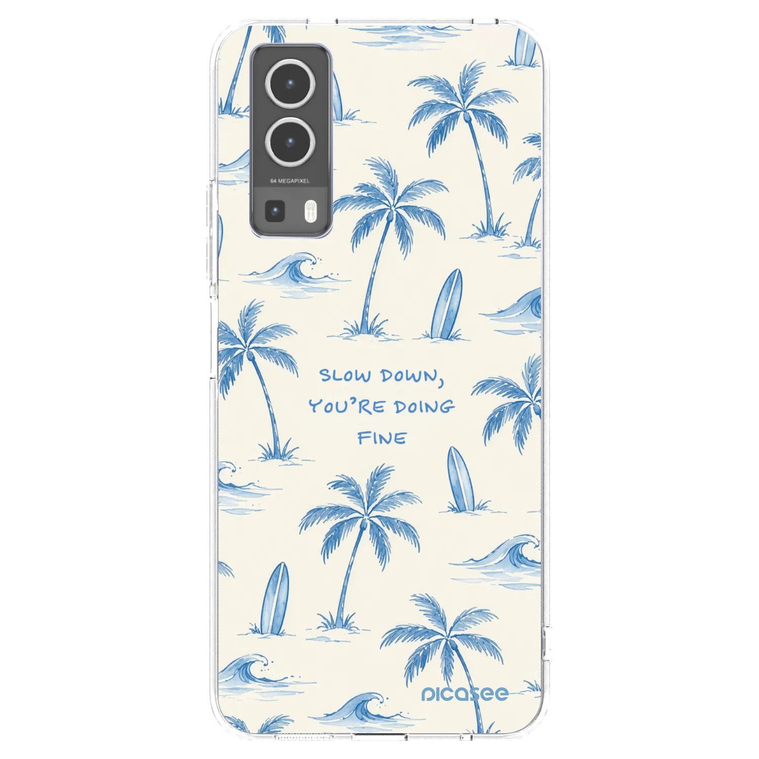 Picasee silikónový prehľadný obal pre Vivo Y72 5G - Slow Tide