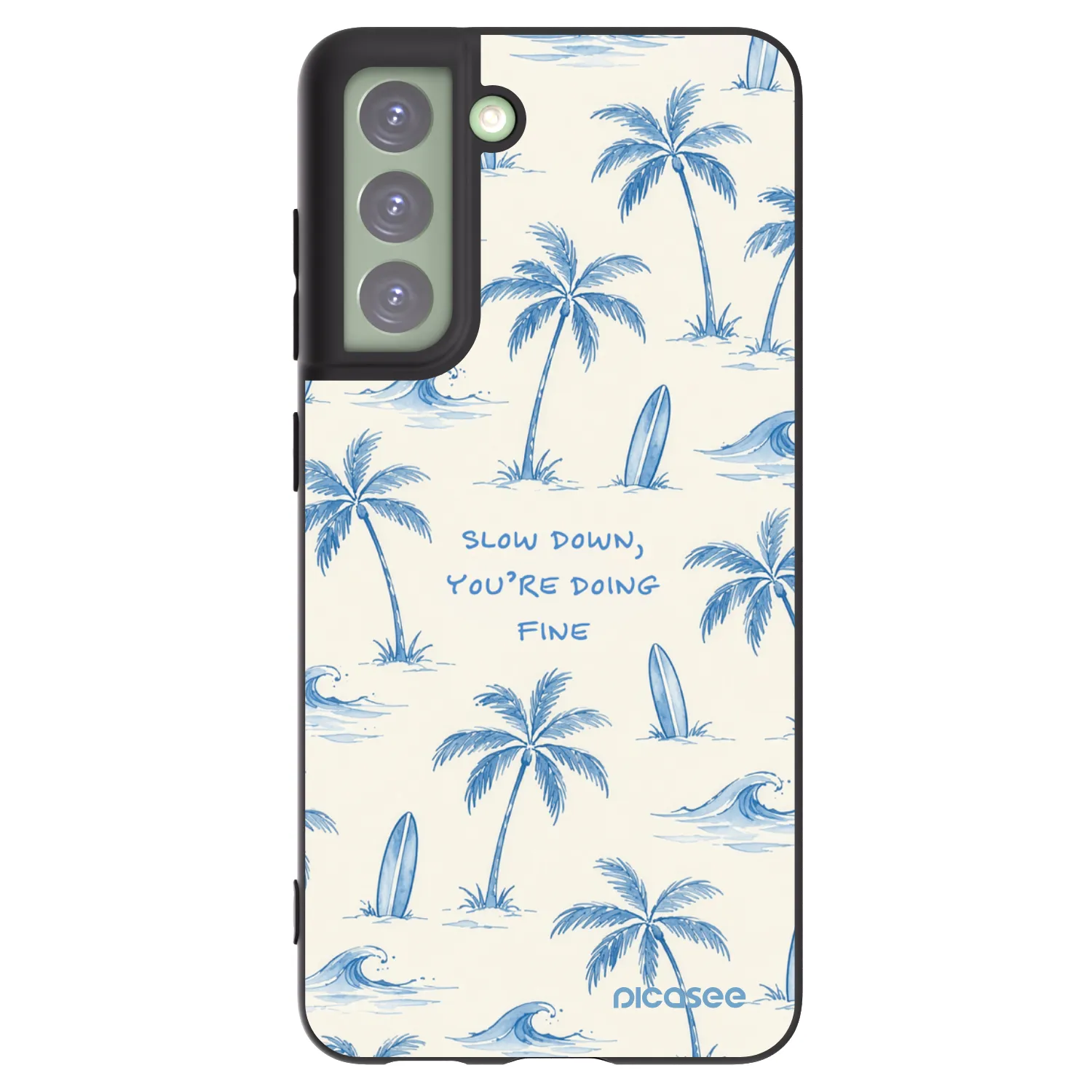 Picasee silikónový čierny obal pre Samsung Galaxy S21 FE 5G - Slow Tide