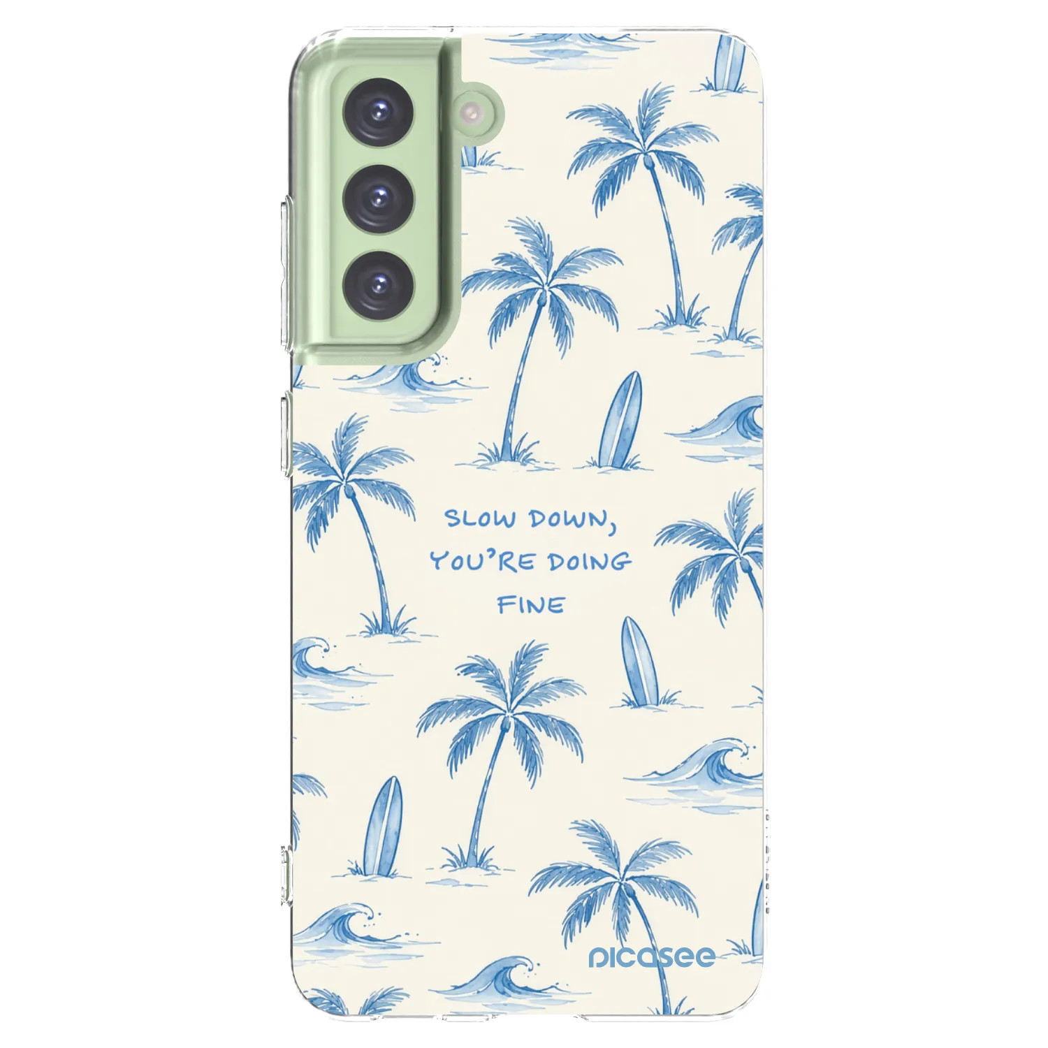 Picasee silikónový prehľadný obal pre Samsung Galaxy S21 FE 5G - Slow Tide