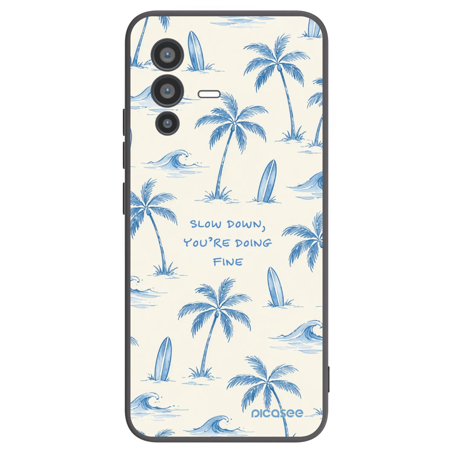 Picasee silikónový čierny obal pre Vivo V23 5G - Slow Tide
