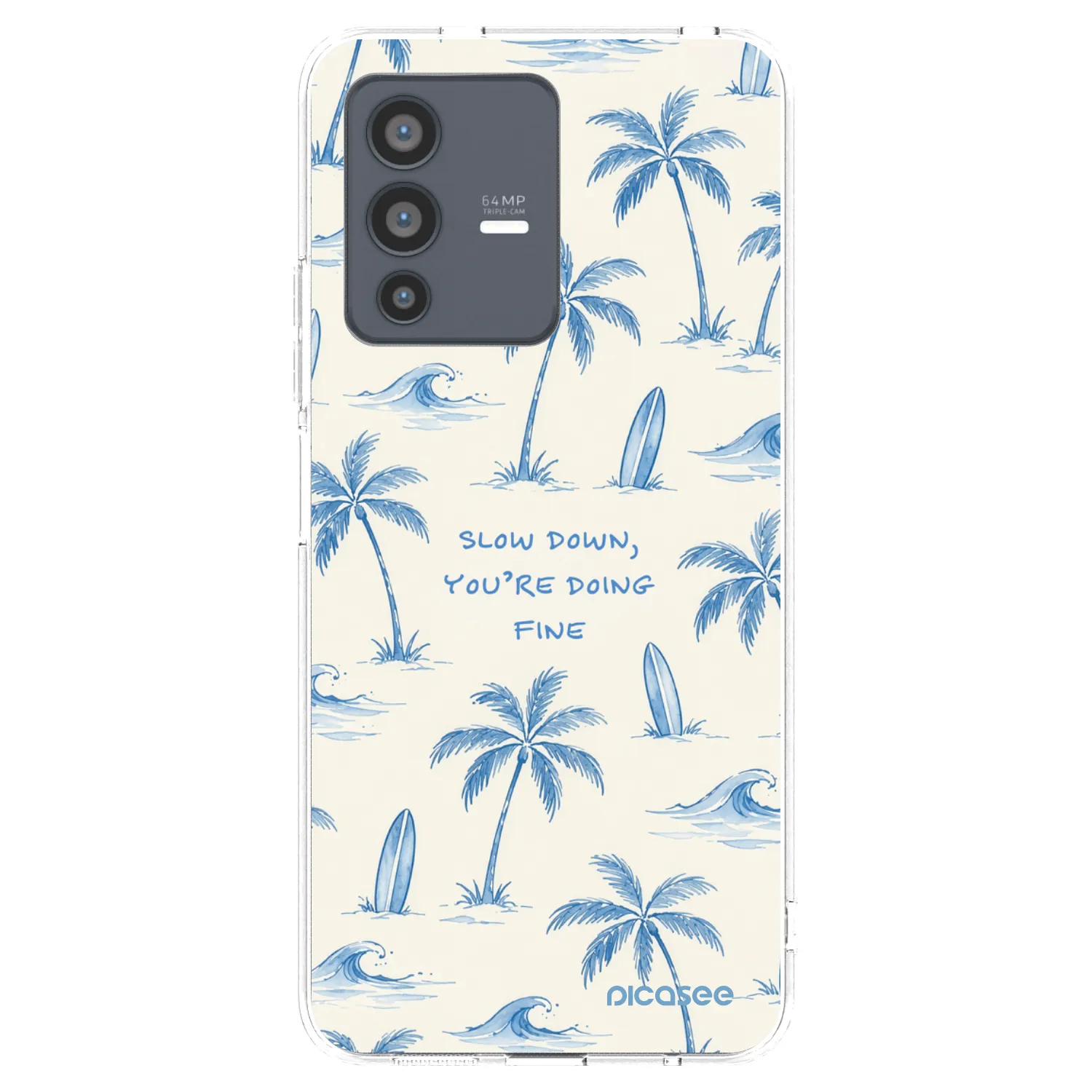 Picasee silikónový prehľadný obal pre Vivo V23 5G - Slow Tide