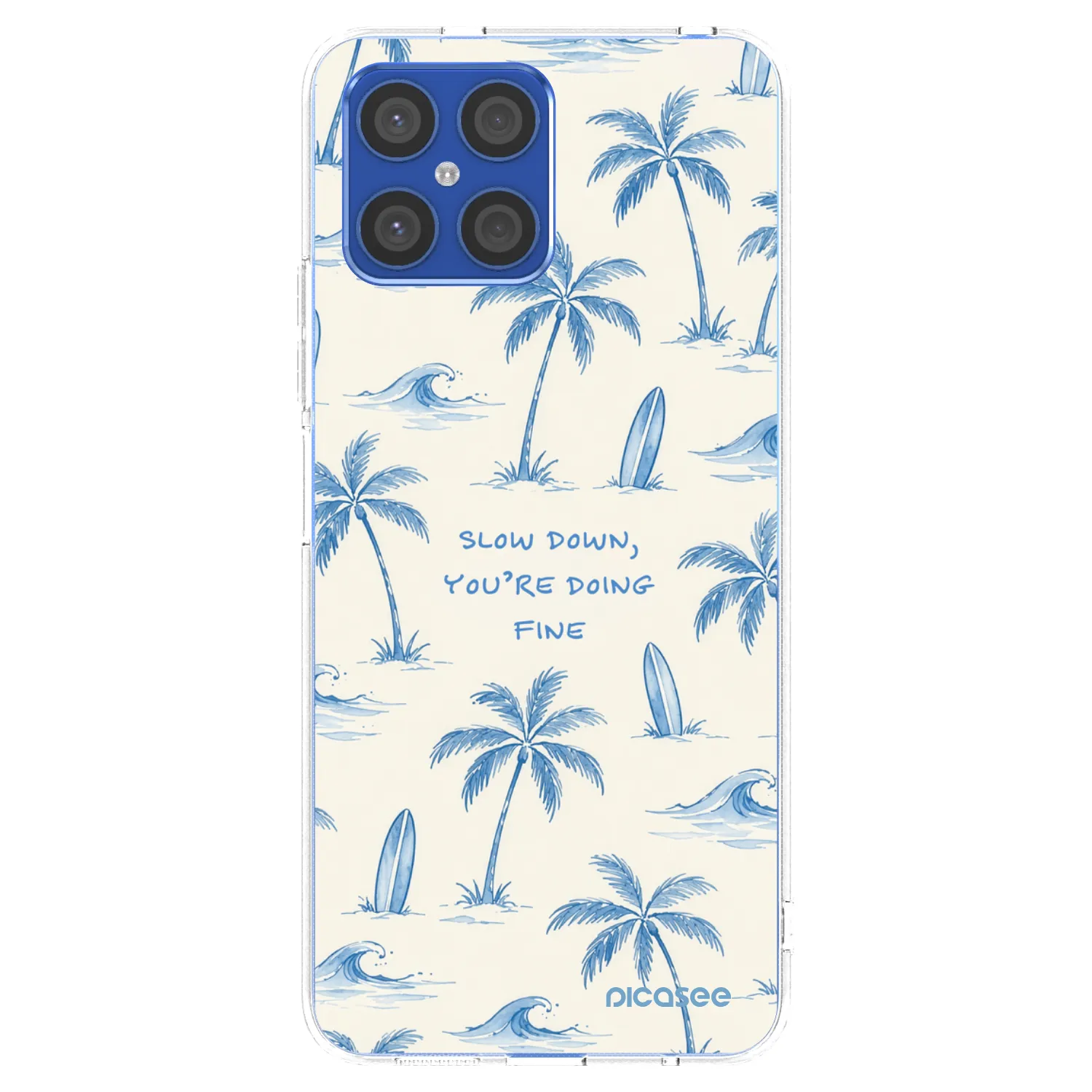Picasee silikónový prehľadný obal pre Honor X8 4G - Slow Tide