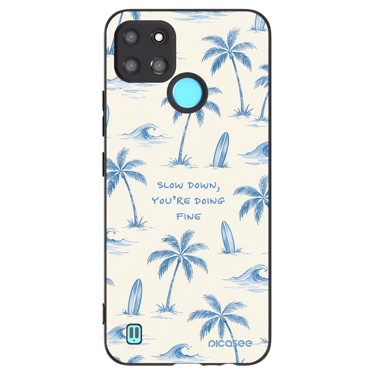 Picasee silikónový čierny obal pre Realme C21Y - Slow Tide