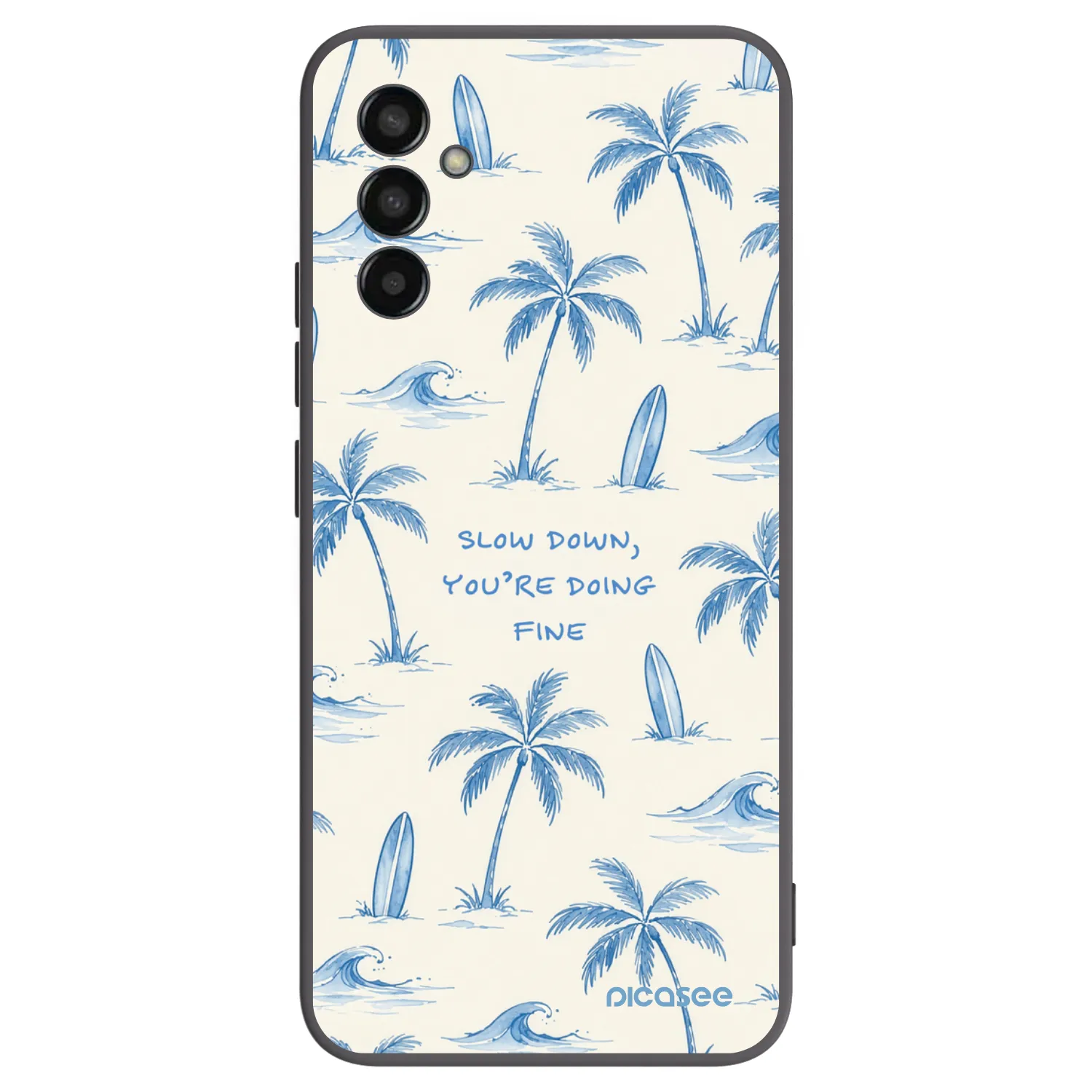 Picasee silikónový čierny obal pre Samsung Galaxy M13 M135F - Slow Tide